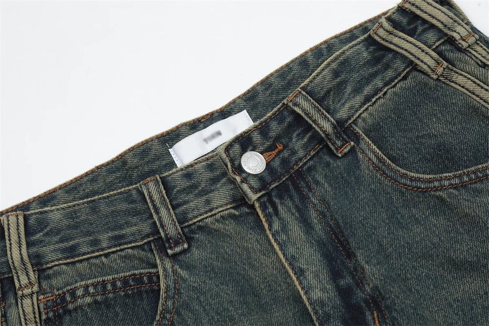 Japanese Brand × Jean Side stripe paneled washed distressed straight jeans Size US 32 / EU 48 - 3 Thumbnail
