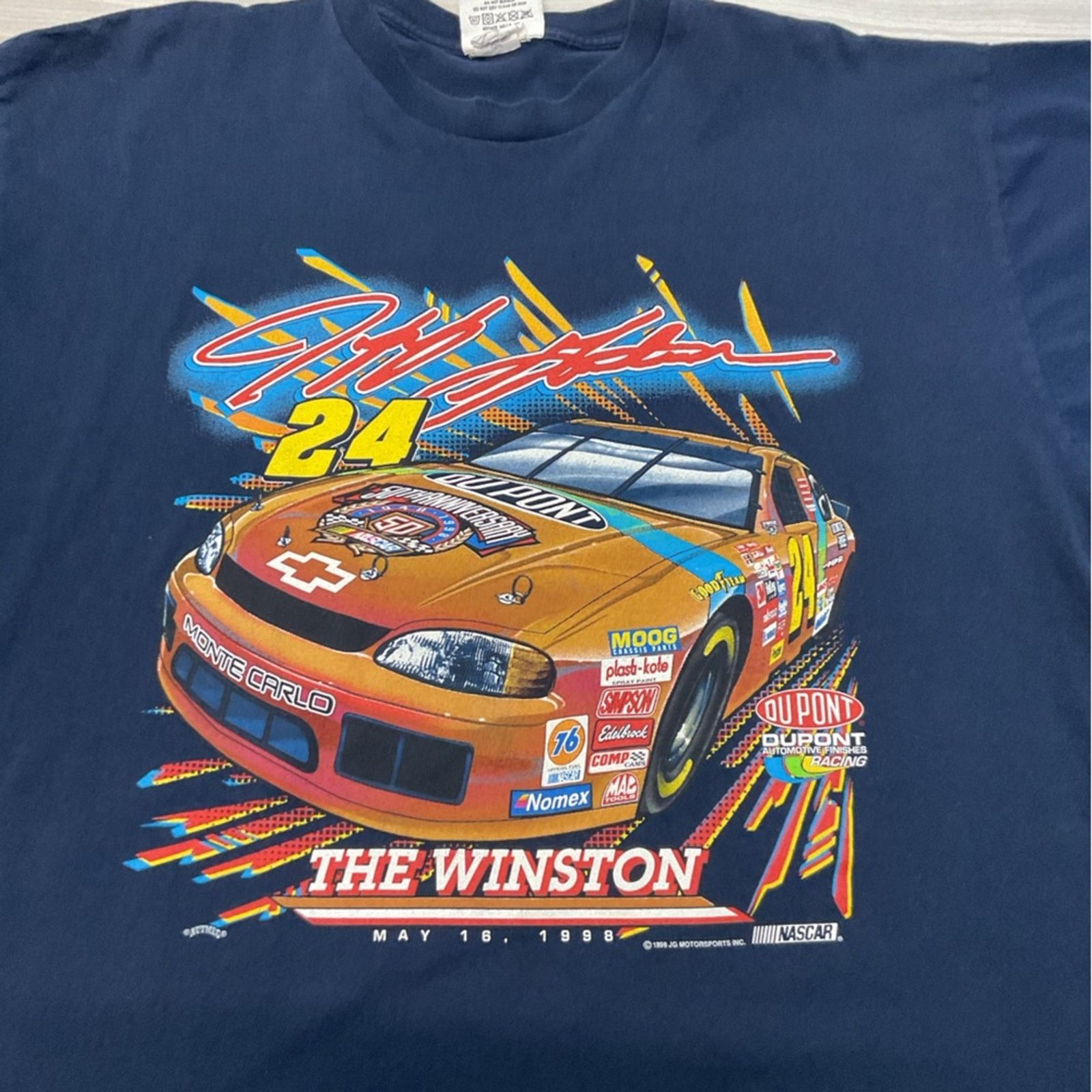 Chase Authentics Vintage Rare 1998 Jeff Gordan NASCAR T-Shirt Size US XXL / EU 58 / 5 - 3 Thumbnail