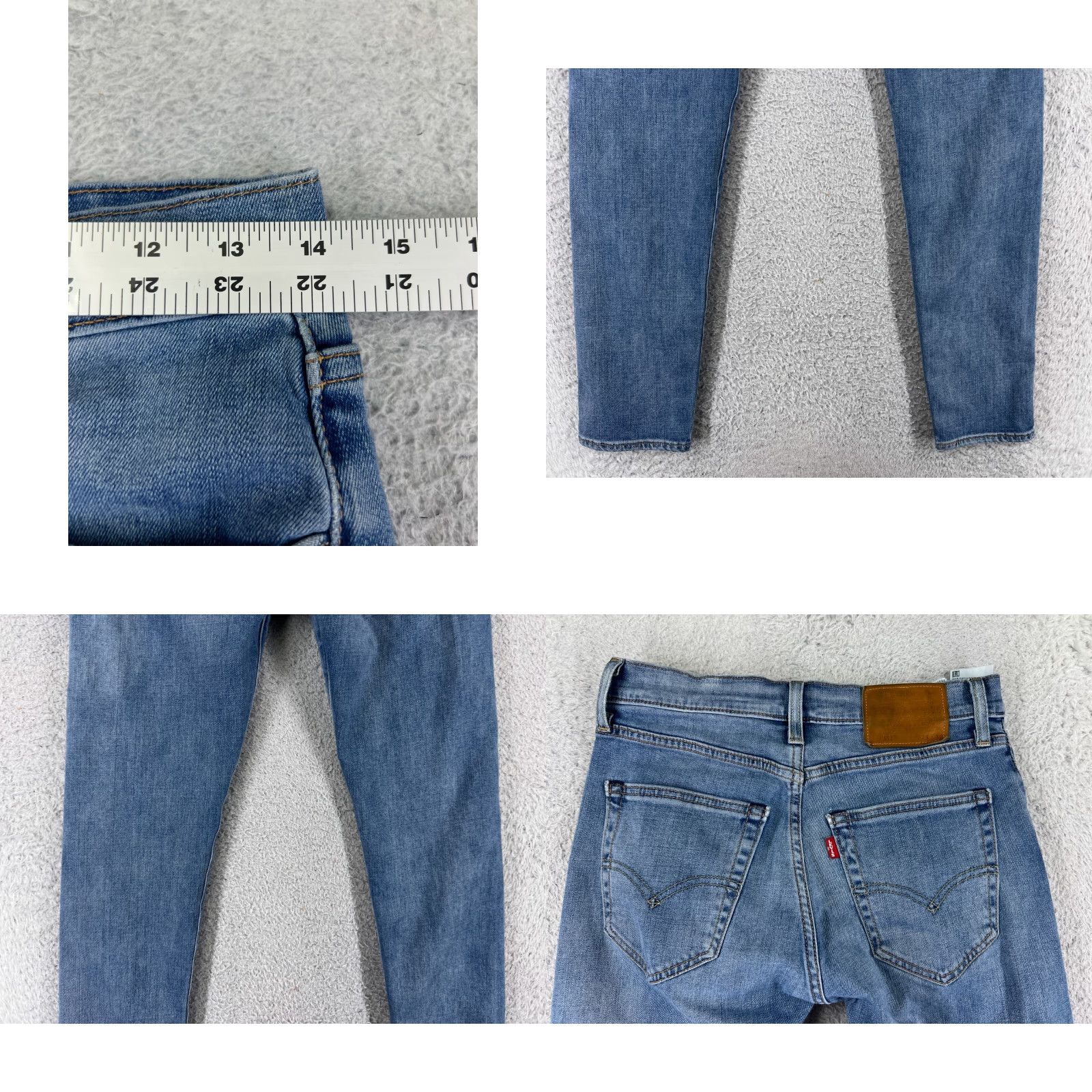 Levi's Levis 512 Jeans Adult 29 Blue Denim Cotton Slim Tapered 5-Pocket Design Regular 29x30 Mens Size US 29 - 10 Thumbnail