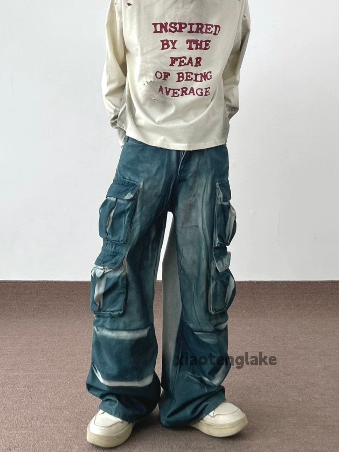 Jean × Vintage washed faded loose baggy tie dye hiphop cargo pants Size US 32 / EU 48 - 3 Thumbnail