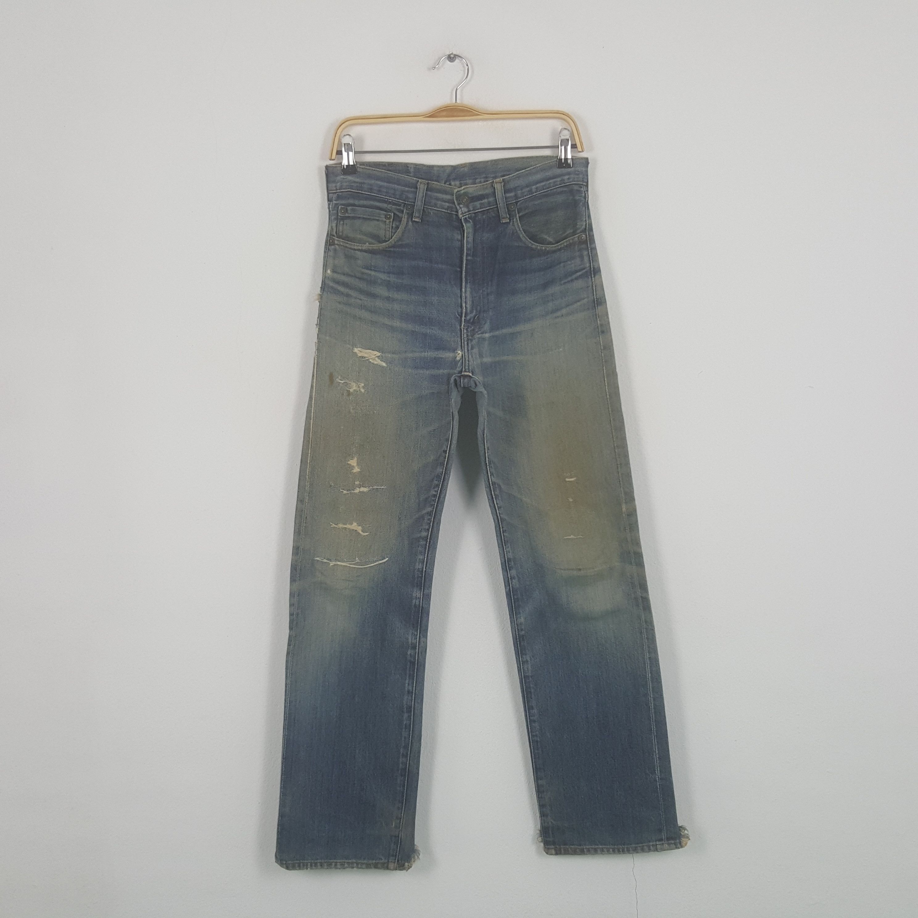 Levi's × Vintage Vintage Levi's Distressed Style Selvedge Denim Jeans Size US 31 - 1 Thumbnail