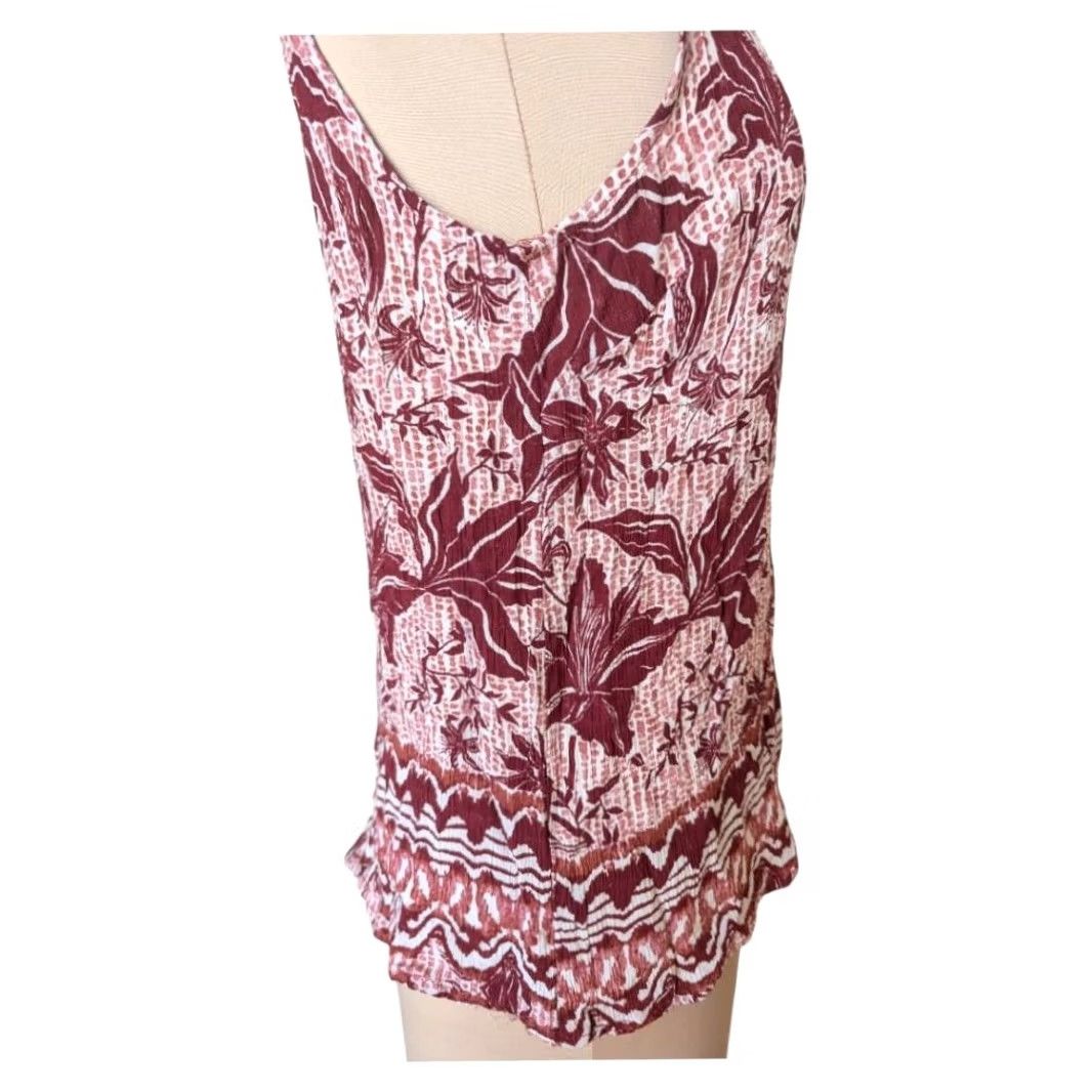 Nicole Miller Nicole Miller Sleeveless Button Back Top Women Size Large Boho Festival EUC Brown Tank Round Neck Shirt Womens Size L / US 10 / IT 46 - 3 Thumbnail