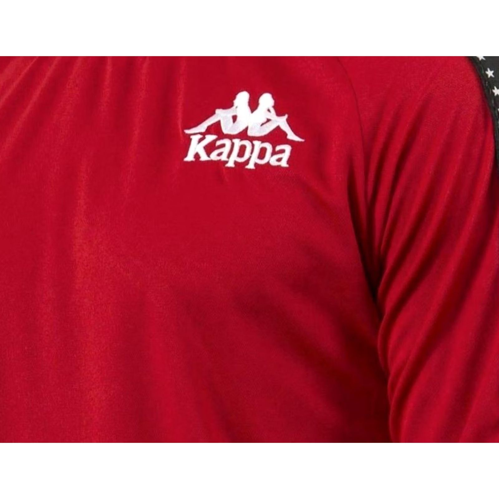Kappa Kappa Men Red Banda Long Sleeve Shirt White Logo Taped Sleeves Stars Size M Size US M / EU 48-50 / 2 - 3 Thumbnail