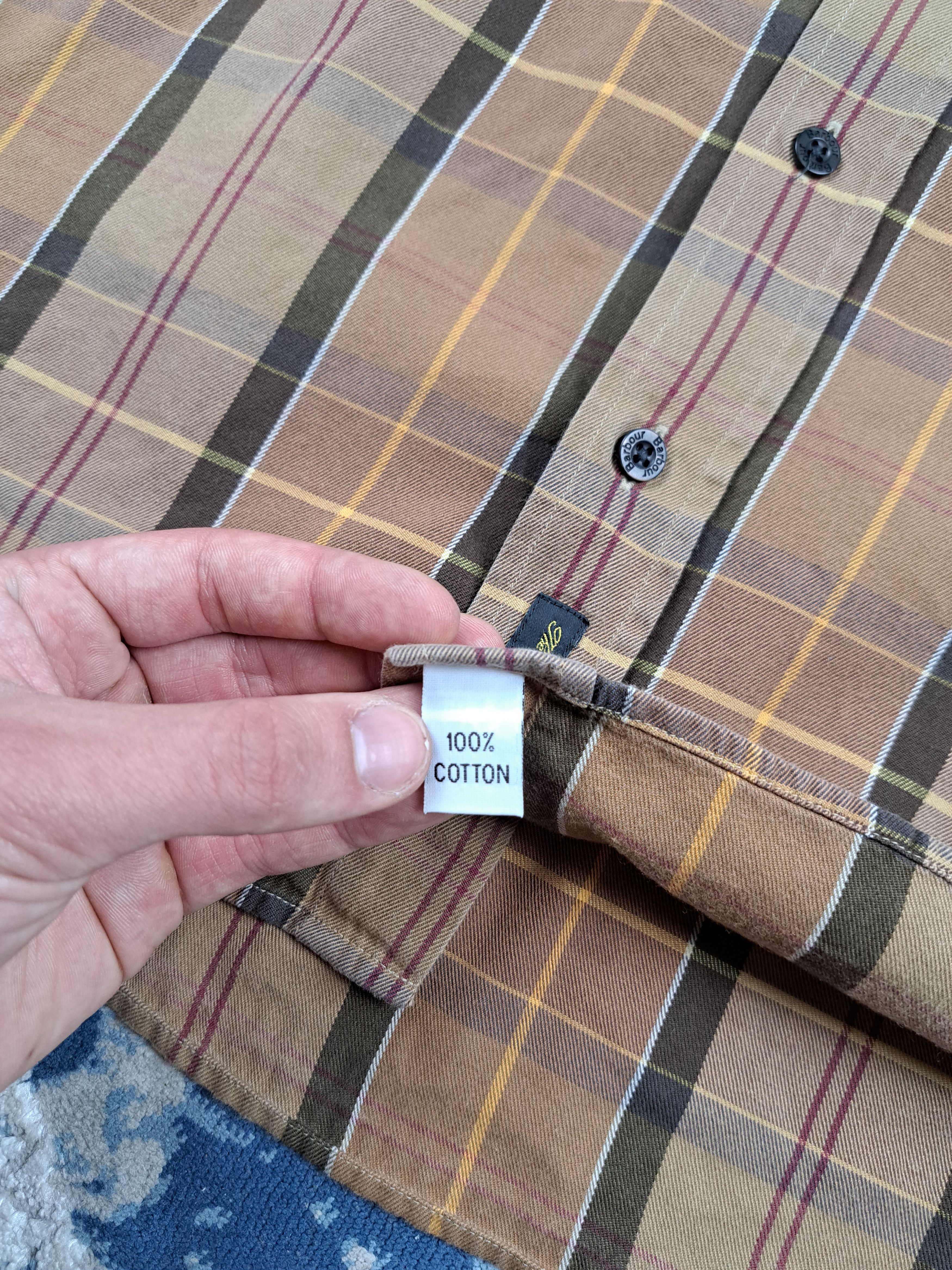 Barbour Barbour Tartan Fullprint Shirt Checked Casual Old Money Size US XL / EU 56 / 4 - 5 Thumbnail