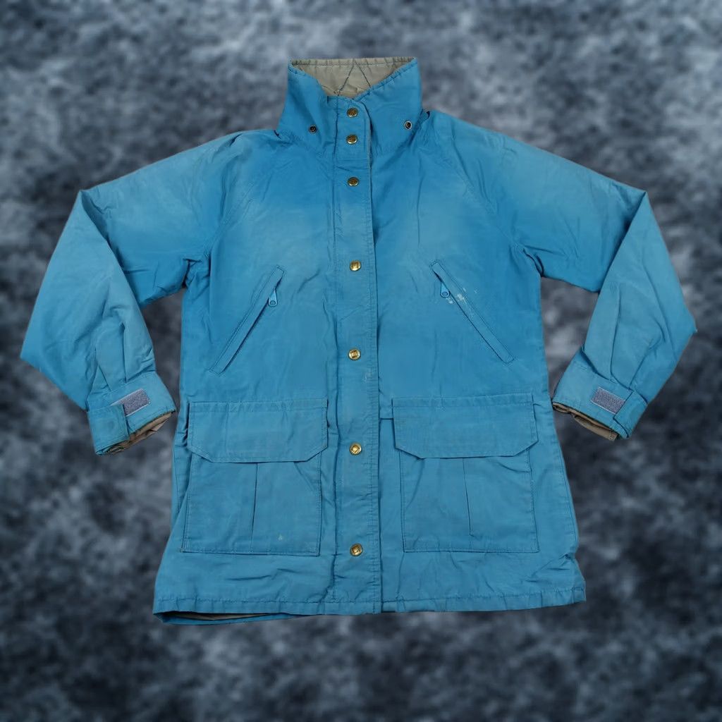 Vintage VINTAGE Columbia Jacket Womens Small Blue Full Zip Rain Coat 1970s Safari Hiking Size S / US 4 / IT 40 - 1 Thumbnail
