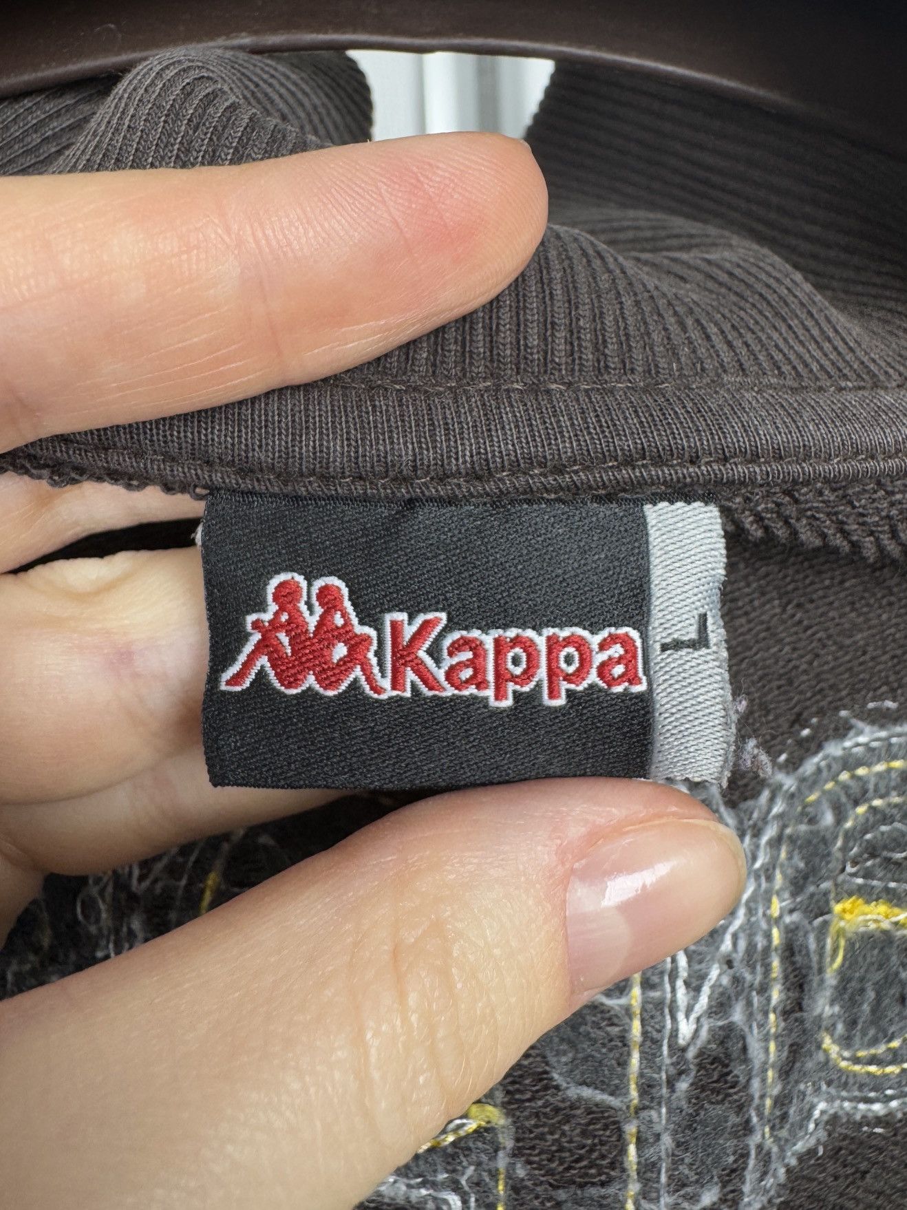 Kappa Kappa Brown vintage big logo full zip cotton pullover Size US L / EU 52-54 / 3 - 9 Thumbnail