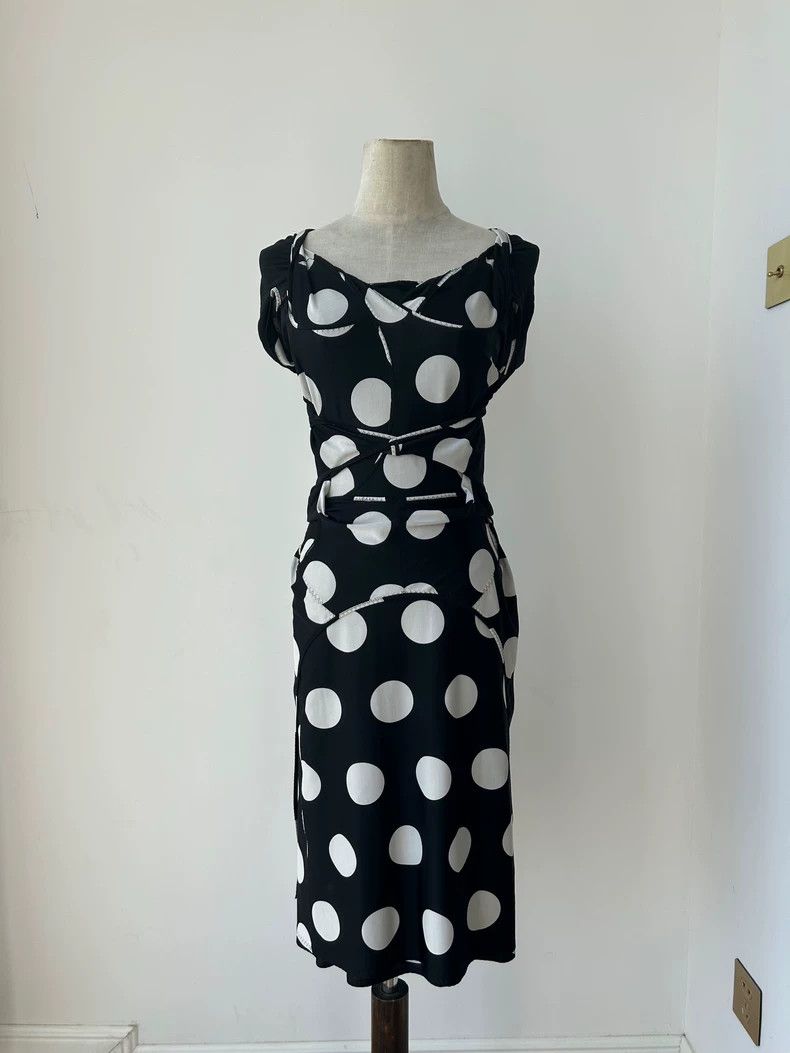 Junya Watanabe Junya Watanabe Polka Dot Short Sleeve Dress Size S / US 4 / IT 40 - 1 Thumbnail