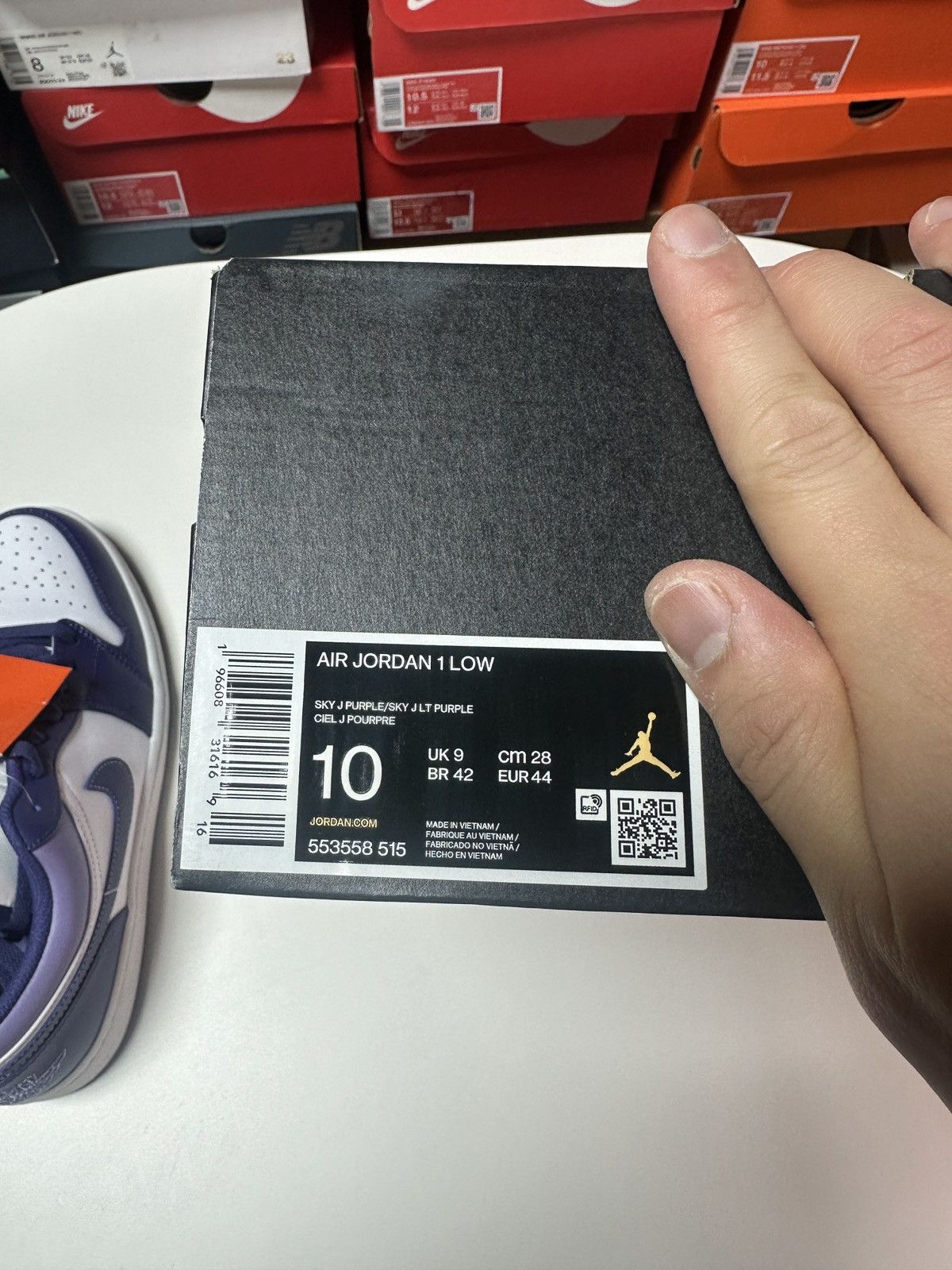 Jordan Brand New Nike Air Jordan 1 Low AJ1 Size 10 US MEN SKY J PURPLE Size US 10 / EU 43 - 9 Thumbnail