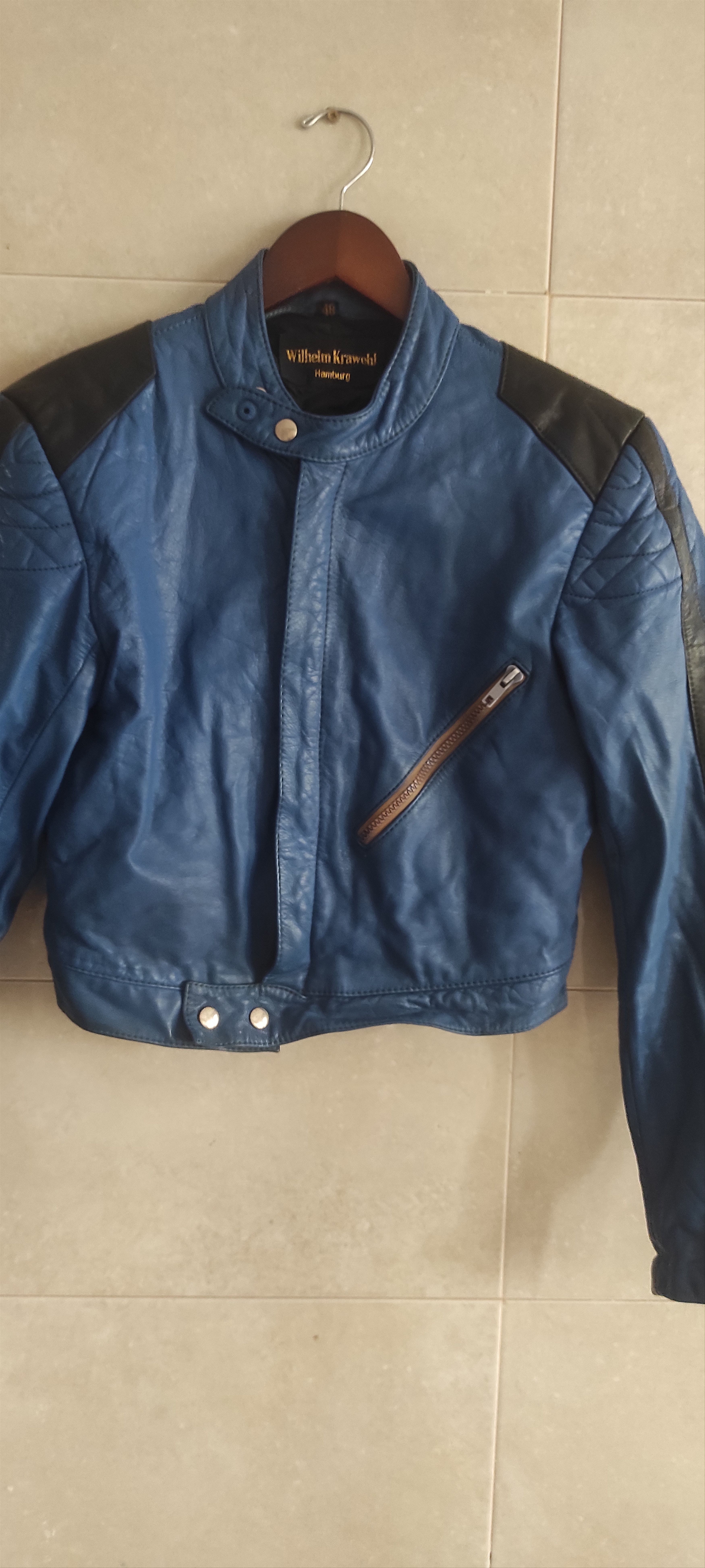 Genuine Leather Wilhelm Krawehl Hamburg Motorcycle Racing Leather Jacket Size US S / EU 44-46 / 1 - 9 Thumbnail