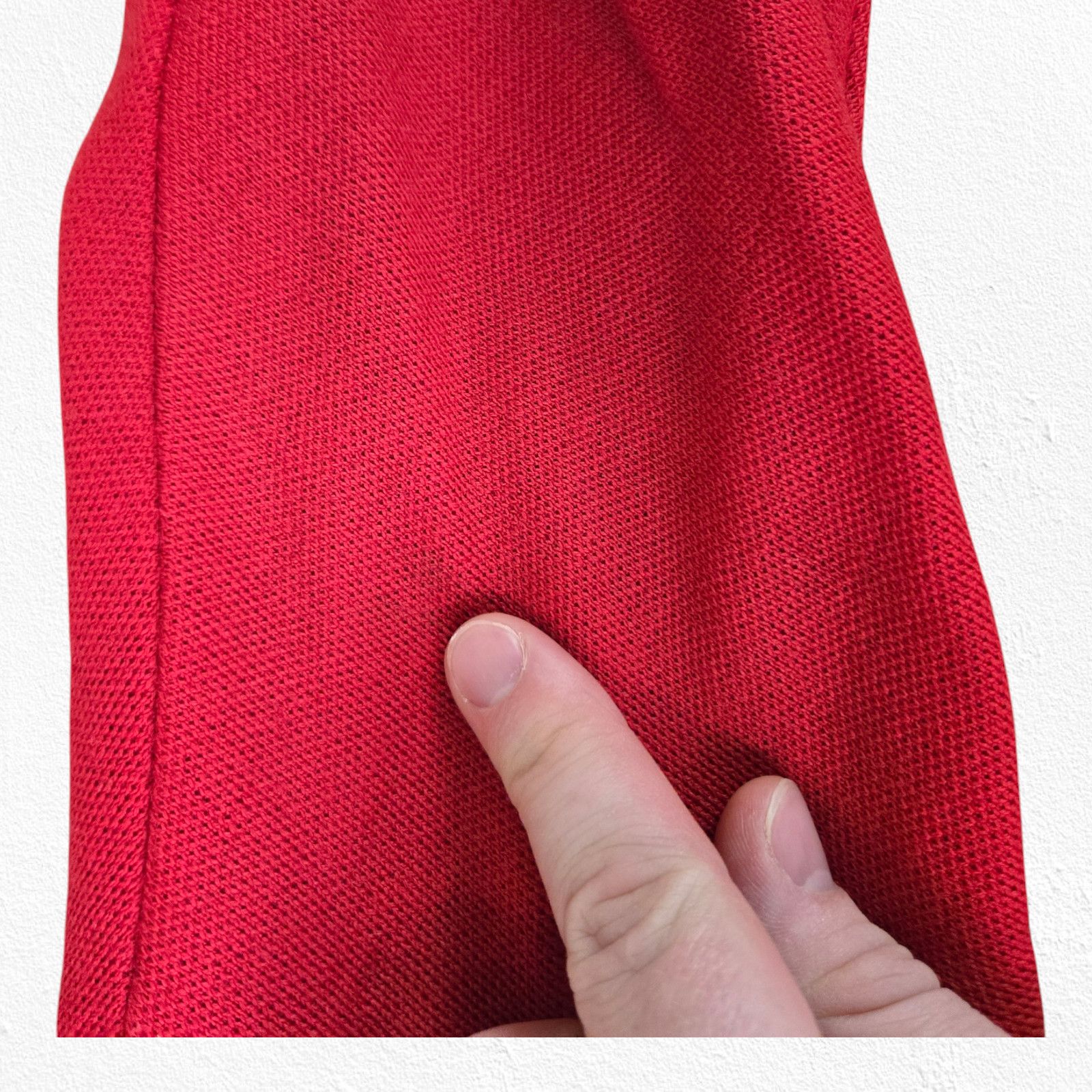 Vintage 50s Vintage Red Double Breasted Blazer Skirt Wool Set Size 2 Size XS / US 0-2 / IT 36-38 - 7 Thumbnail