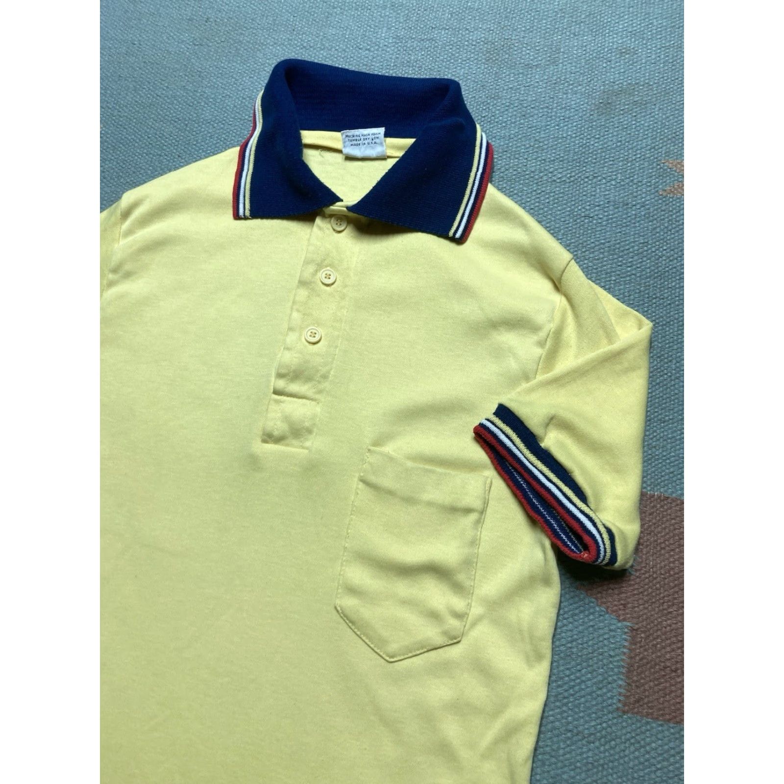 Hanes VINTAGE Hanes Polo Shirt Short Sleeve Striped Ringer Medium Size US M / EU 48-50 / 2 - 3 Thumbnail