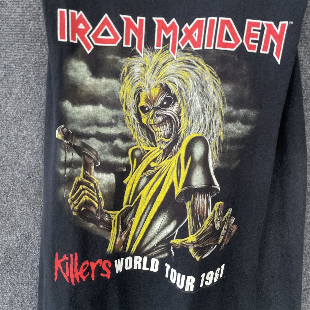 Band Tees × Iron Maiden × Vintage VTG 2008 Iron Maiden Killers World Tour Official Reissue T Size US L / EU 52-54 / 3 - 2 Thumbnail