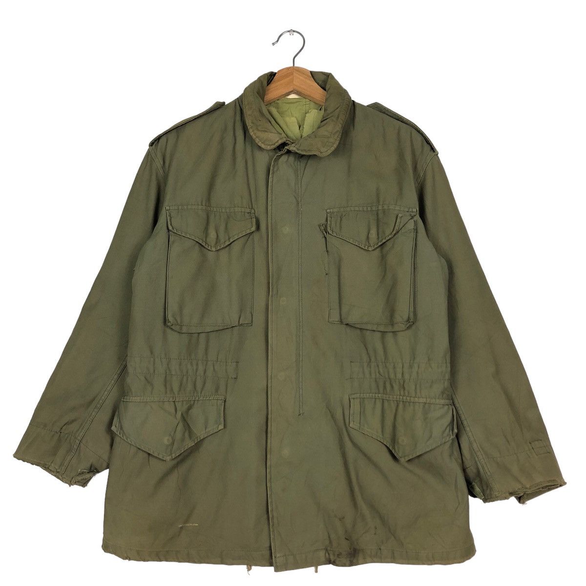 Vintage 🔥Vintage Cargo Jacket Multi Pockets Military Jacket USA Size US M / EU 48-50 / 2 - 1 Thumbnail