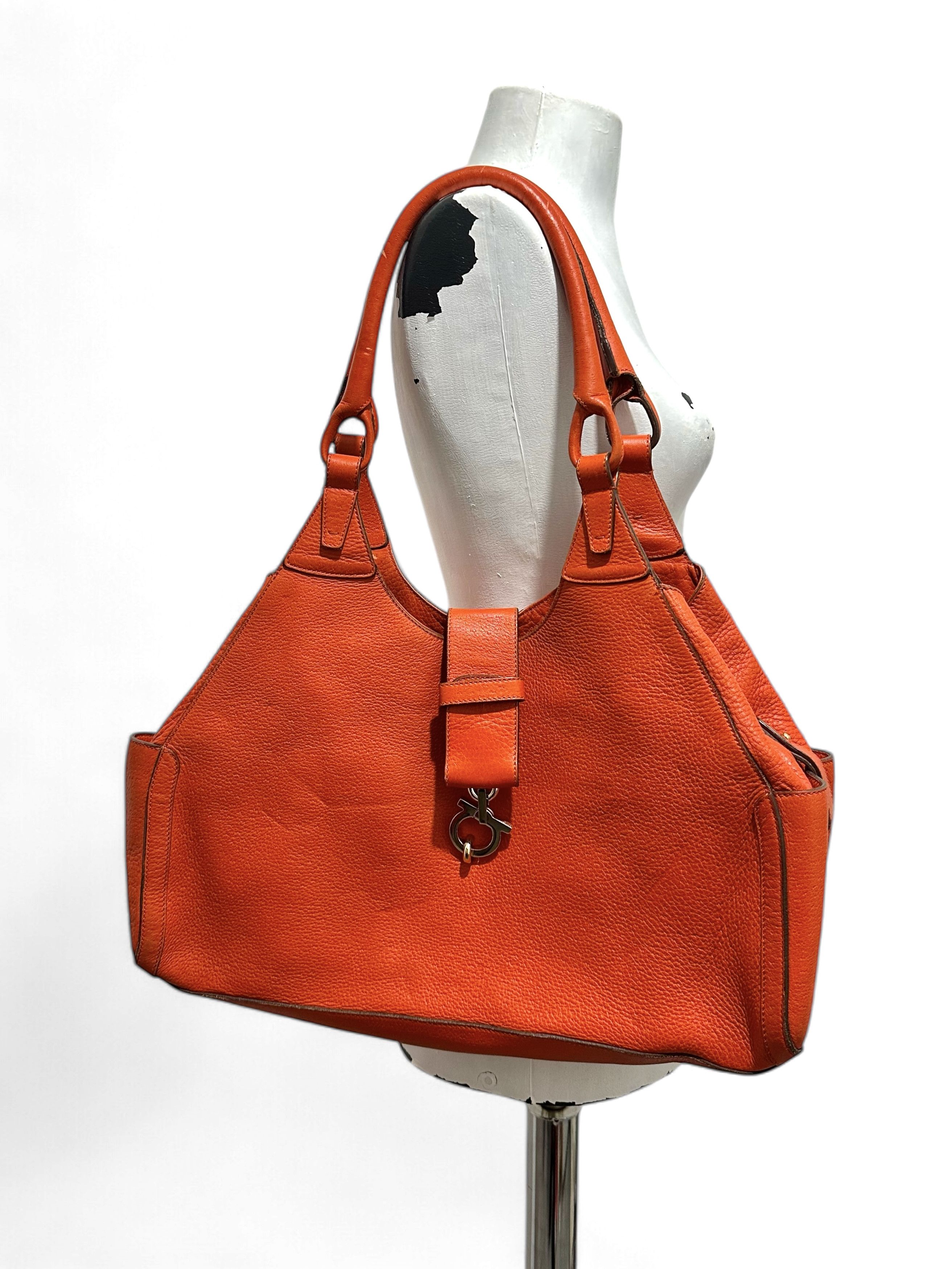 Salvatore Ferragamo Rare Salvatore Ferragamo Leather Gancini Tote Shoulder Bag Size ONE SIZE - 2 Thumbnail