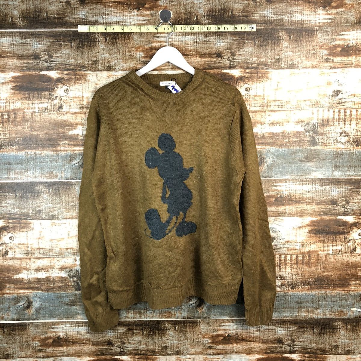 Homespun Knitwear × Japanese Brand A.V.V Homme Mickey Mouse Brown Knitwear #A2497 Size M / US 6-8 / IT 42-44 - 1 Thumbnail