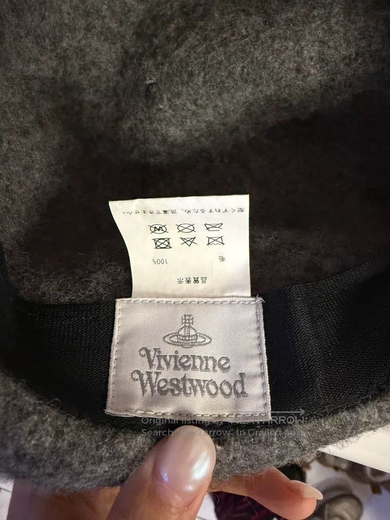 Vivienne Westwood Vivienne Westwood Gray and Black Plaid Newsboy Cap Size ONE SIZE - 4 Thumbnail