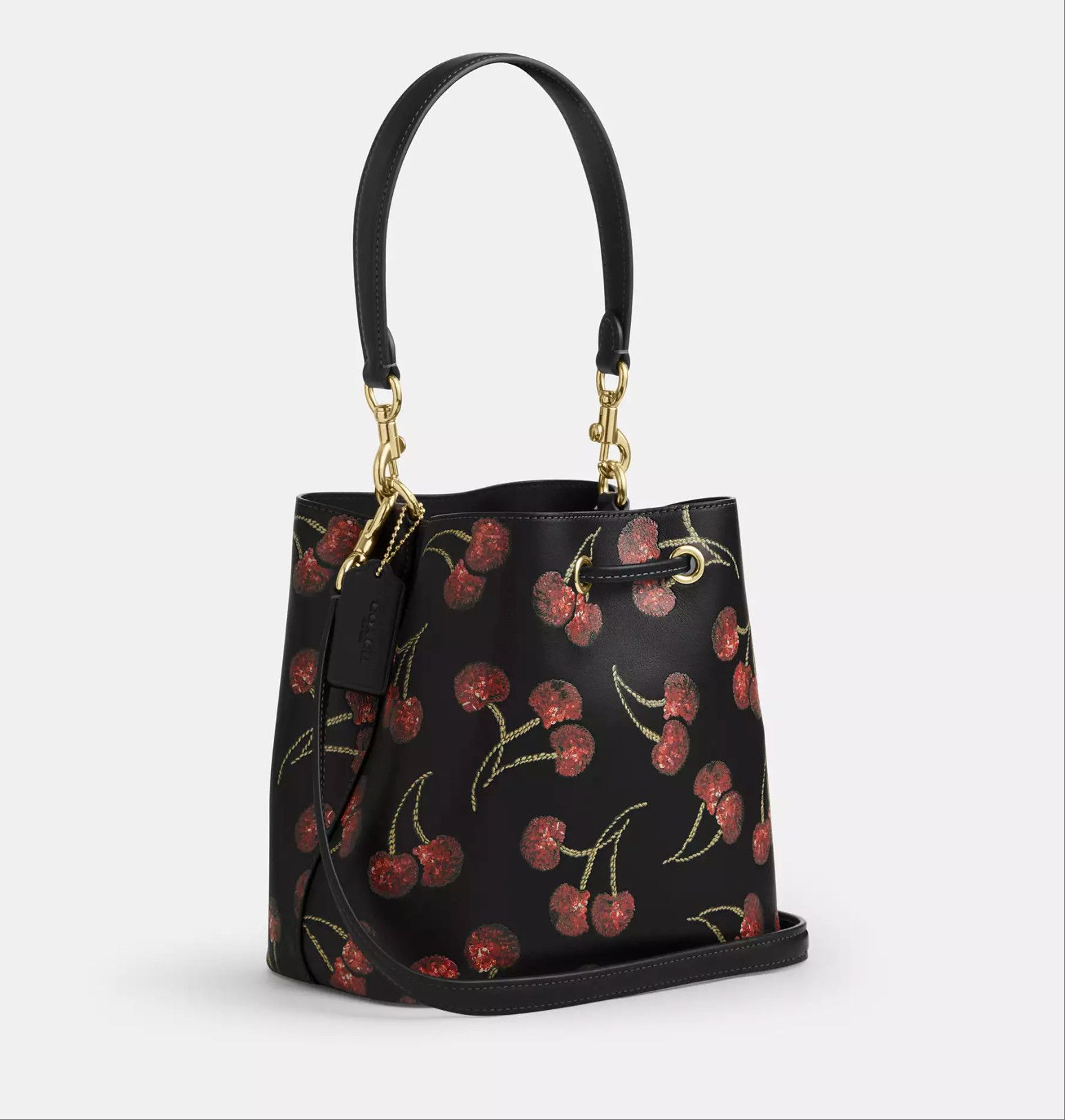 Coach Nwt Coach Rowan Bucket Bag With Cherry Print CCZ17 🍒 Size ONE SIZE - 12 Thumbnail