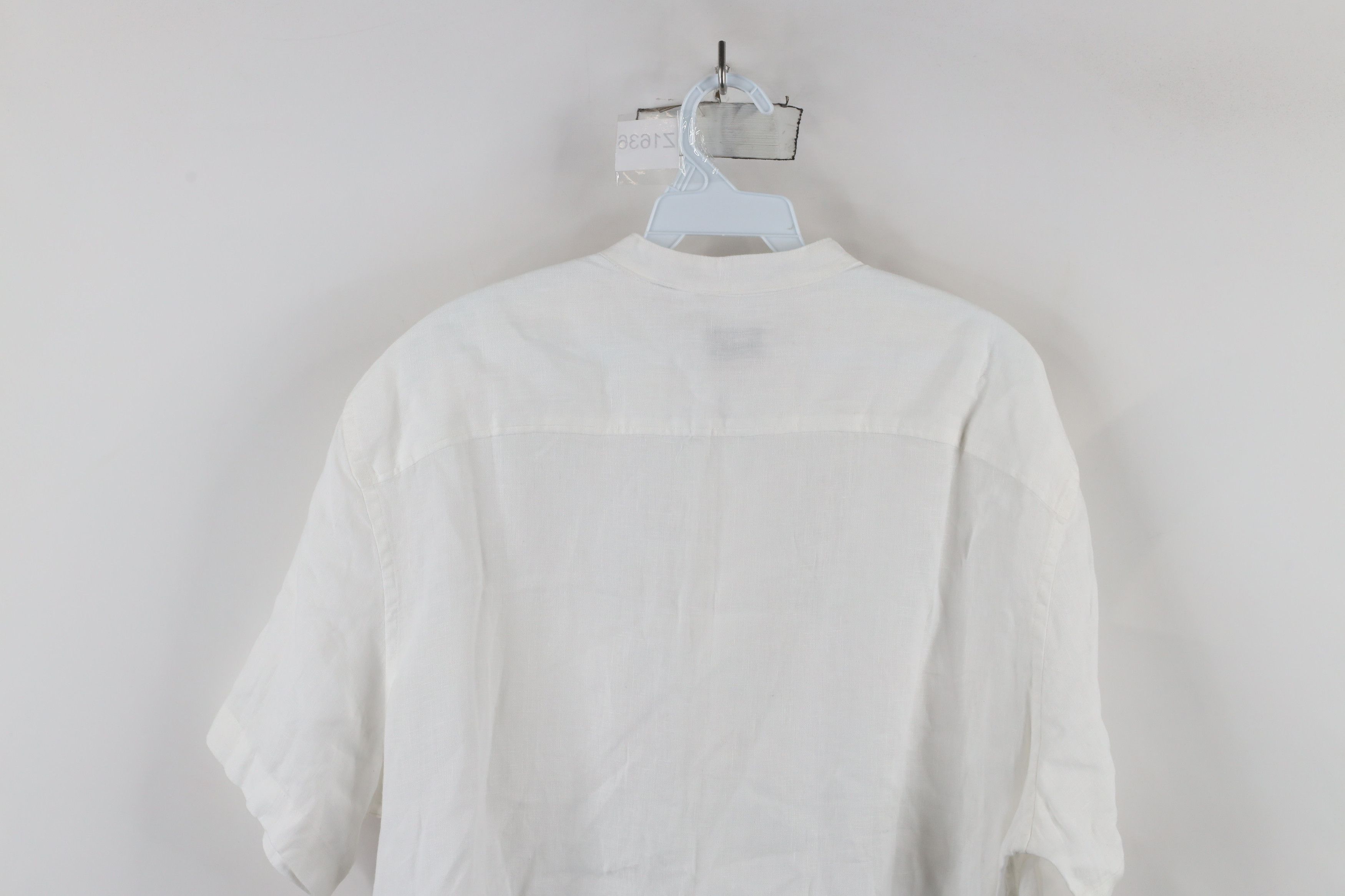 Vintage Bair McNutt Irish Linen Sheer Short Sleeve Band Button Shirt Size US L / EU 52-54 / 3 - 10 Thumbnail