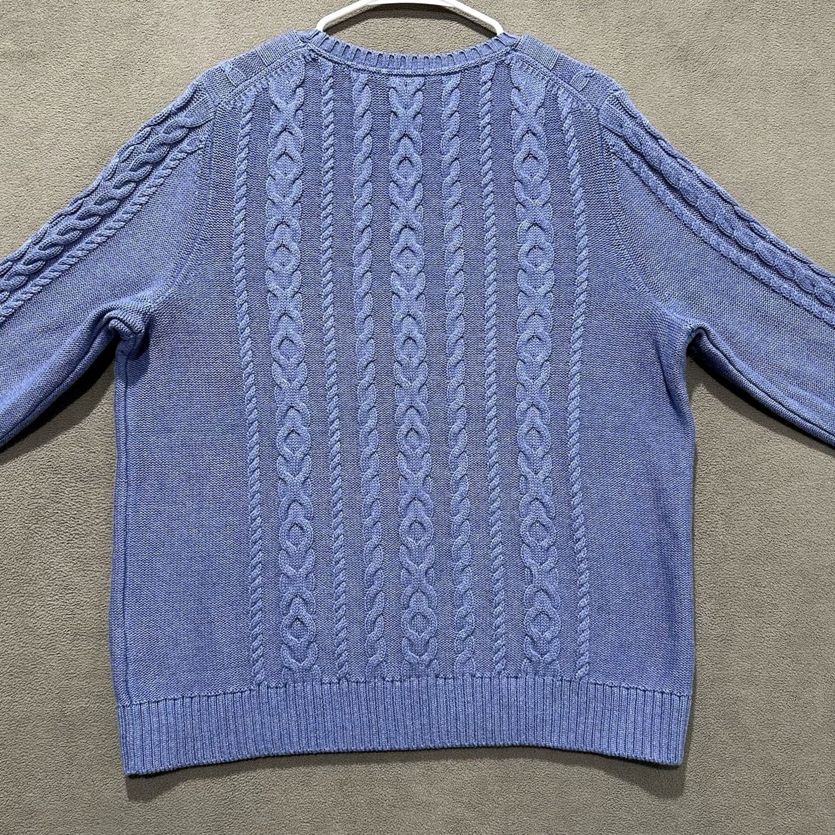 Vintage NWT L.L. Bean Sweater Women 1X Blue Heather Cable Knit Crewneck Pullover NWT L.L. Bean Sweater Women 1X Blue Heather Cable Knit Crewneck Pullover Size XL / US 12-14 / IT 48-50 - 2 Thumbnail