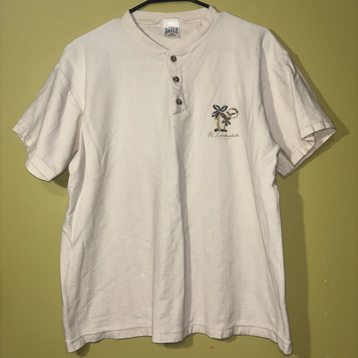 Vintage Vintage Ft. Lauderdale Florida Polo Shirt Mens Large White Size US L / EU 52-54 / 3 - 1 Thumbnail