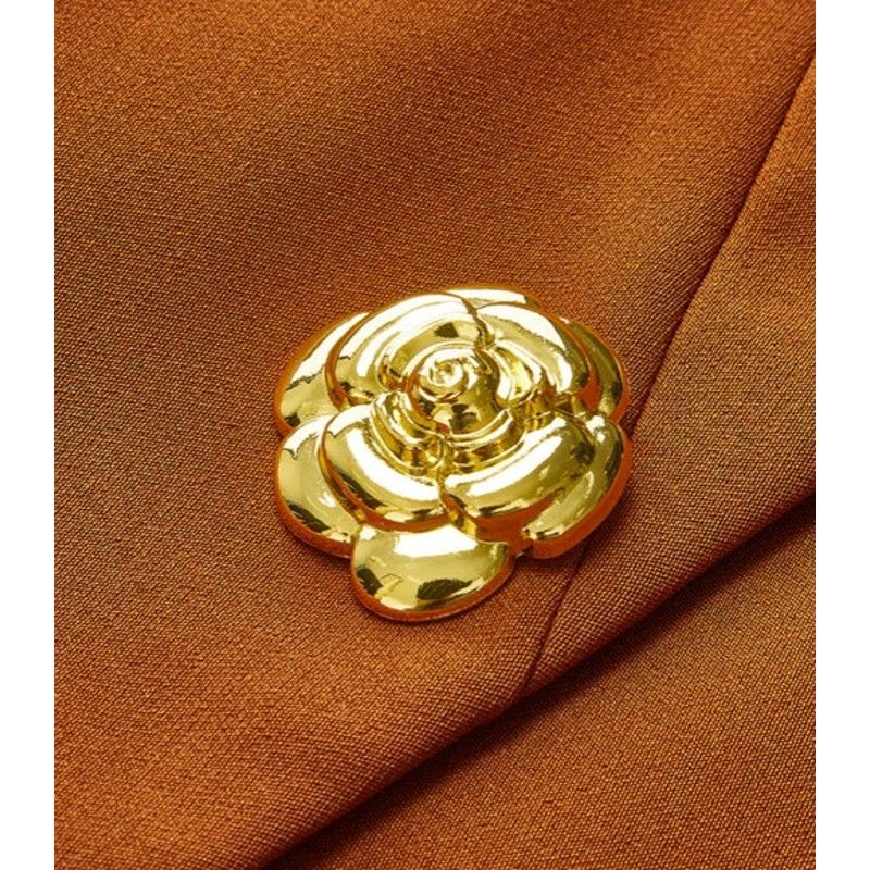Other Commense Golden Rose Button Pocket Split Sleeveless Dress Size XS / US 0-2 / IT 36-38 - 3 Thumbnail