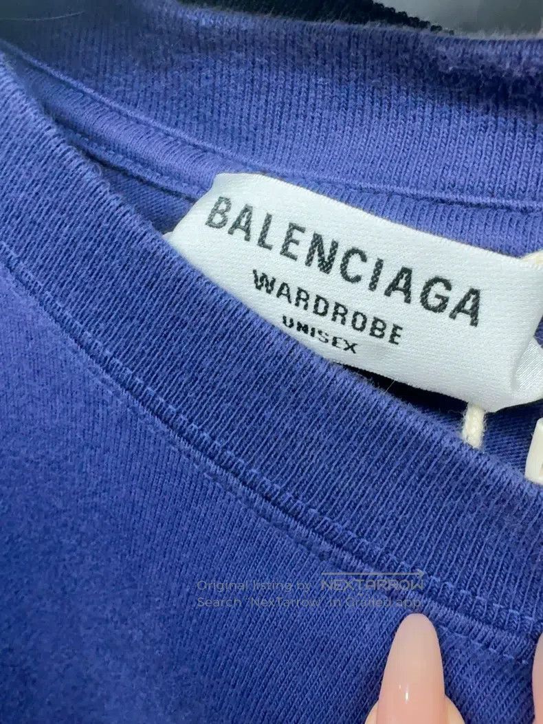 Balenciaga Balenciaga Blue Short Sleeve Size US L / EU 52-54 / 3 - 2 Thumbnail