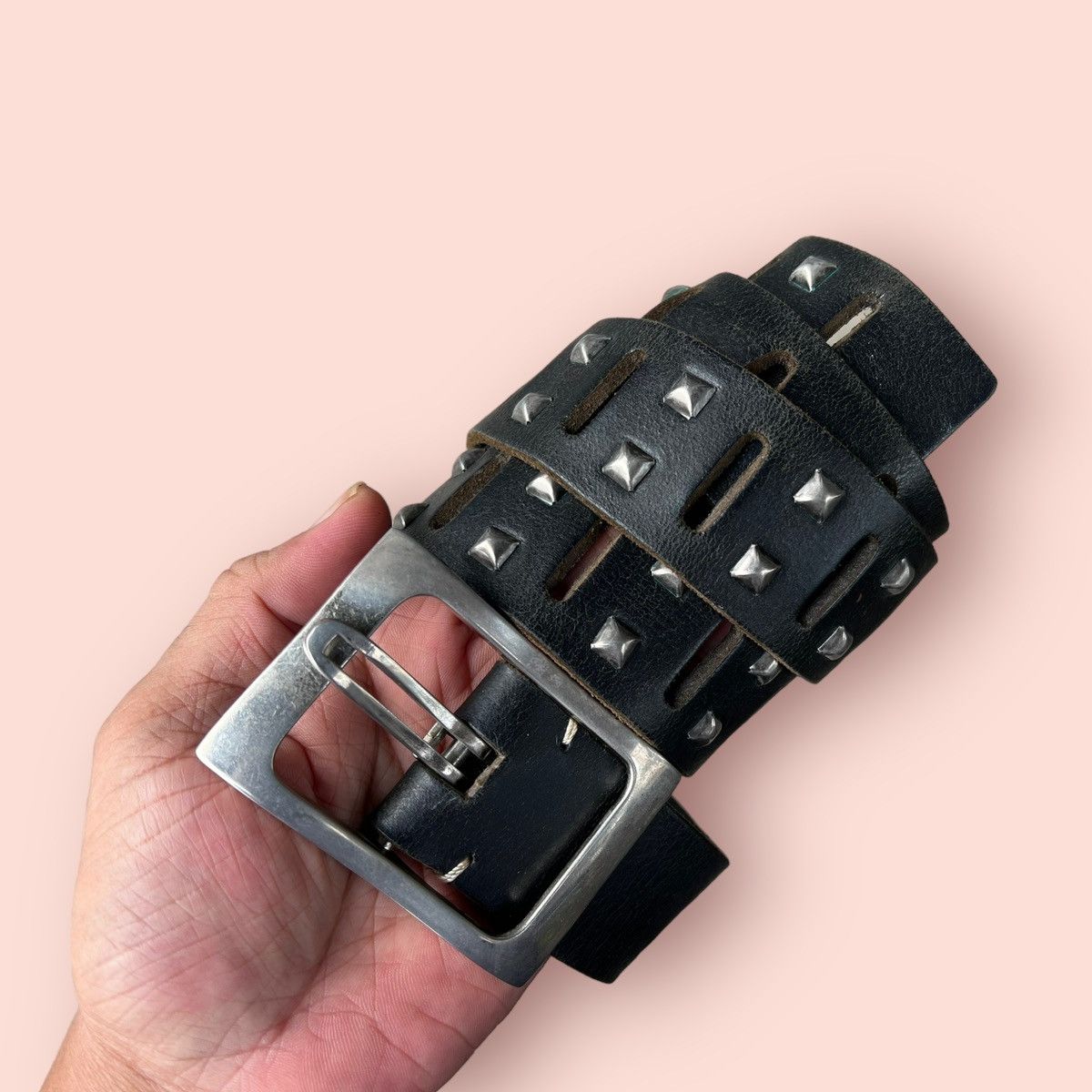 Leather × Seditionaries × Vintage VINTAGE JAPAN STUDDED LEATHER BELT Size ONE SIZE - 4 Thumbnail