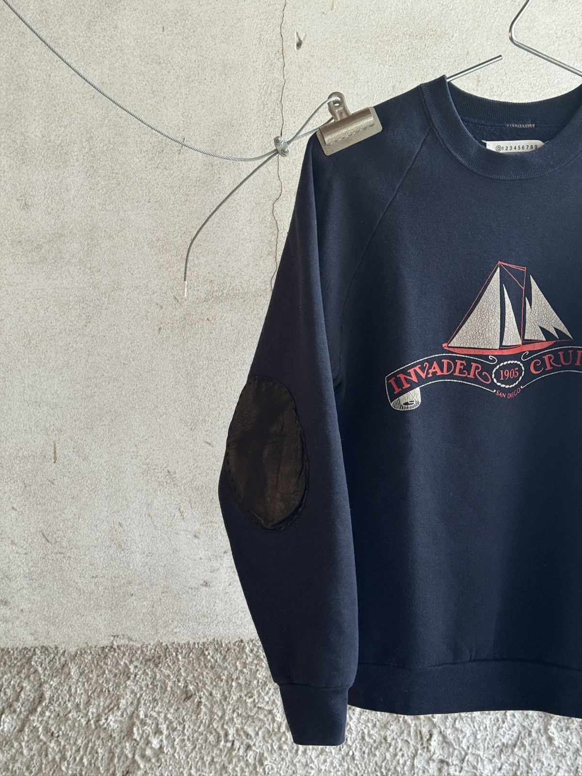 Maison Margiela Maison Margiela Artisanal A/H 1999 leather elbow crewneck Size US M / EU 48-50 / 2 - 7 Thumbnail