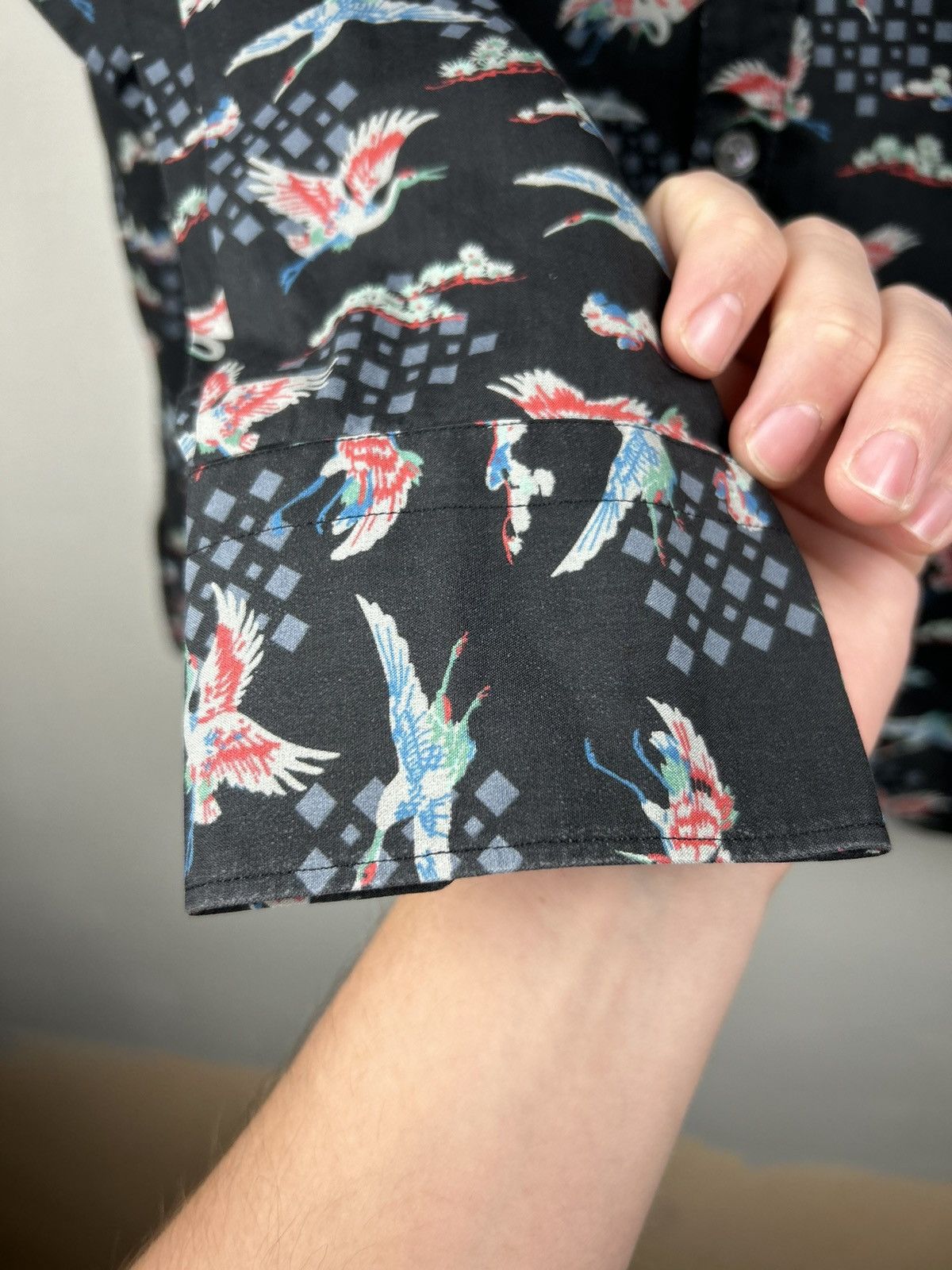Lanvin Lanvin Evolutive Cranes Print Shirt Size US M / EU 48-50 / 2 - 12 Thumbnail