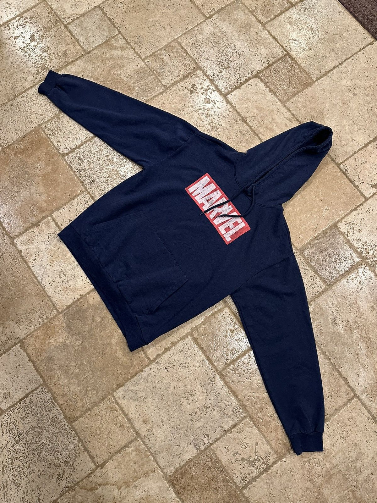 Marvel Comics Vintage Marvel Spiderman Web Pullover Navy Hoodie Size US L / EU 52-54 / 3 - 4 Thumbnail