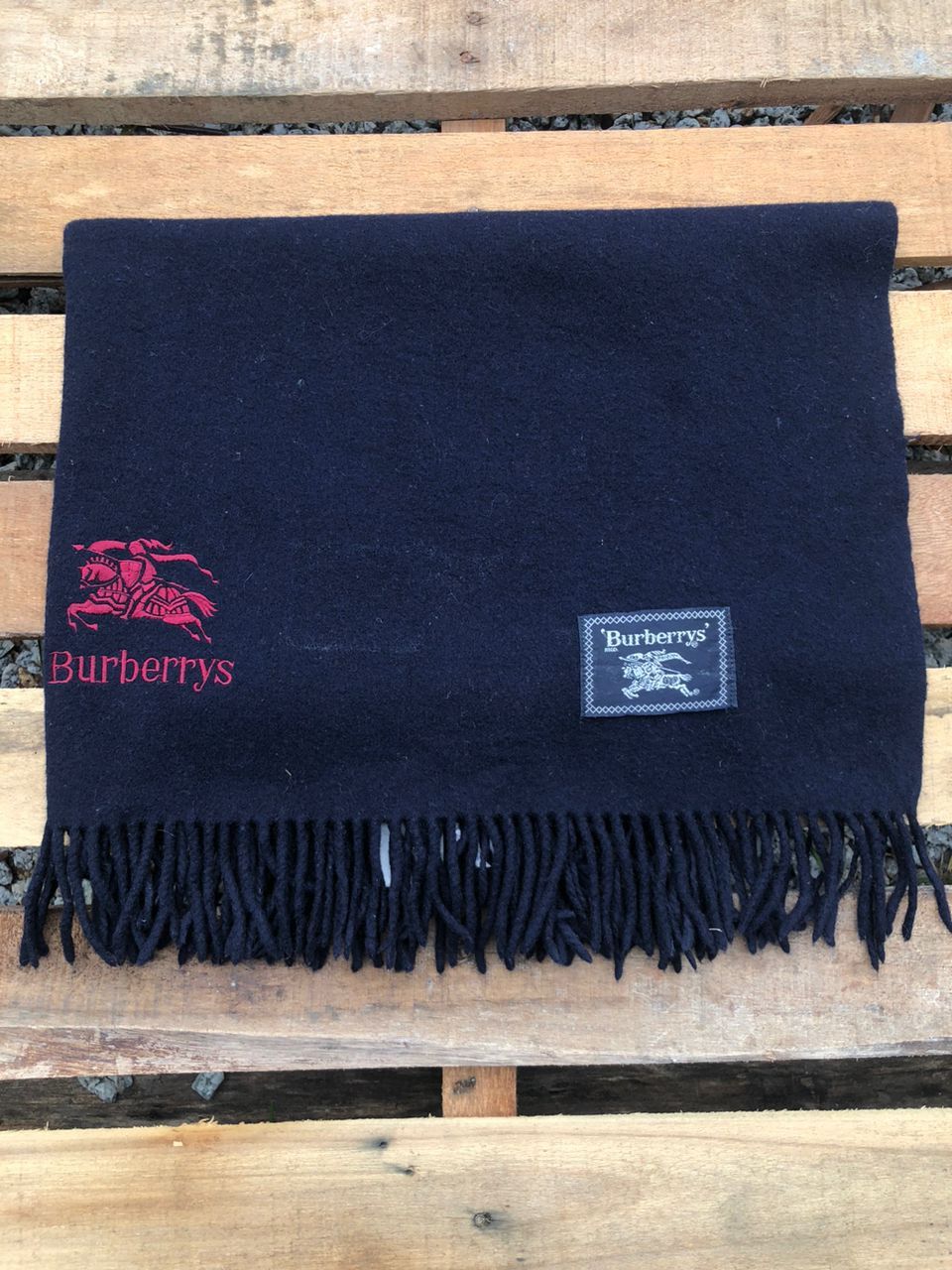 Burberry × Vintage Vintage 90s Burberrys Oversized Wool Scarves/Muffler Size ONE SIZE - 1 Thumbnail