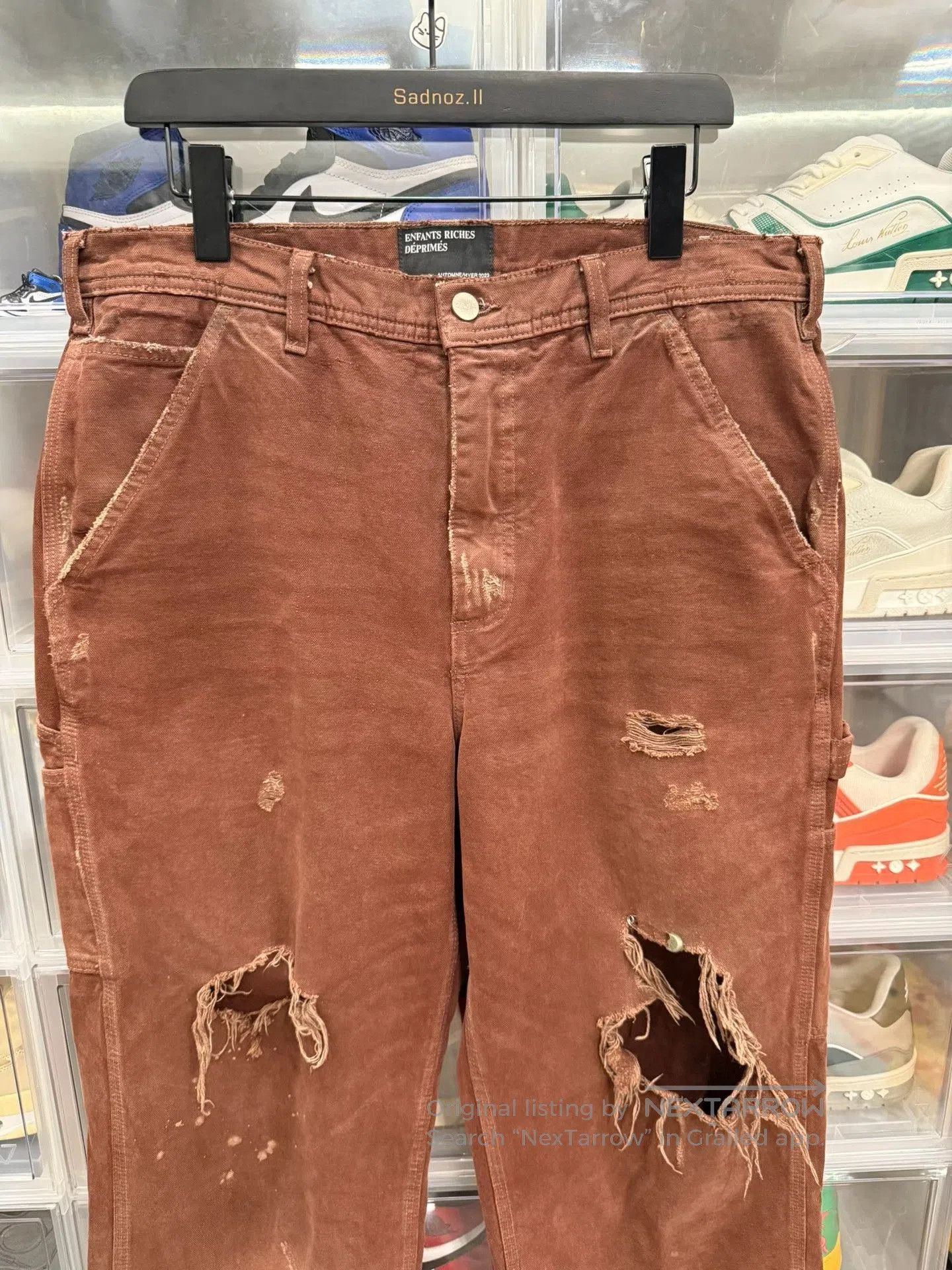 Enfants Riches Deprimes ERD 23FW Distressed Safety Pin Cargo Pants. Size US 34 / EU 50 - 2 Thumbnail