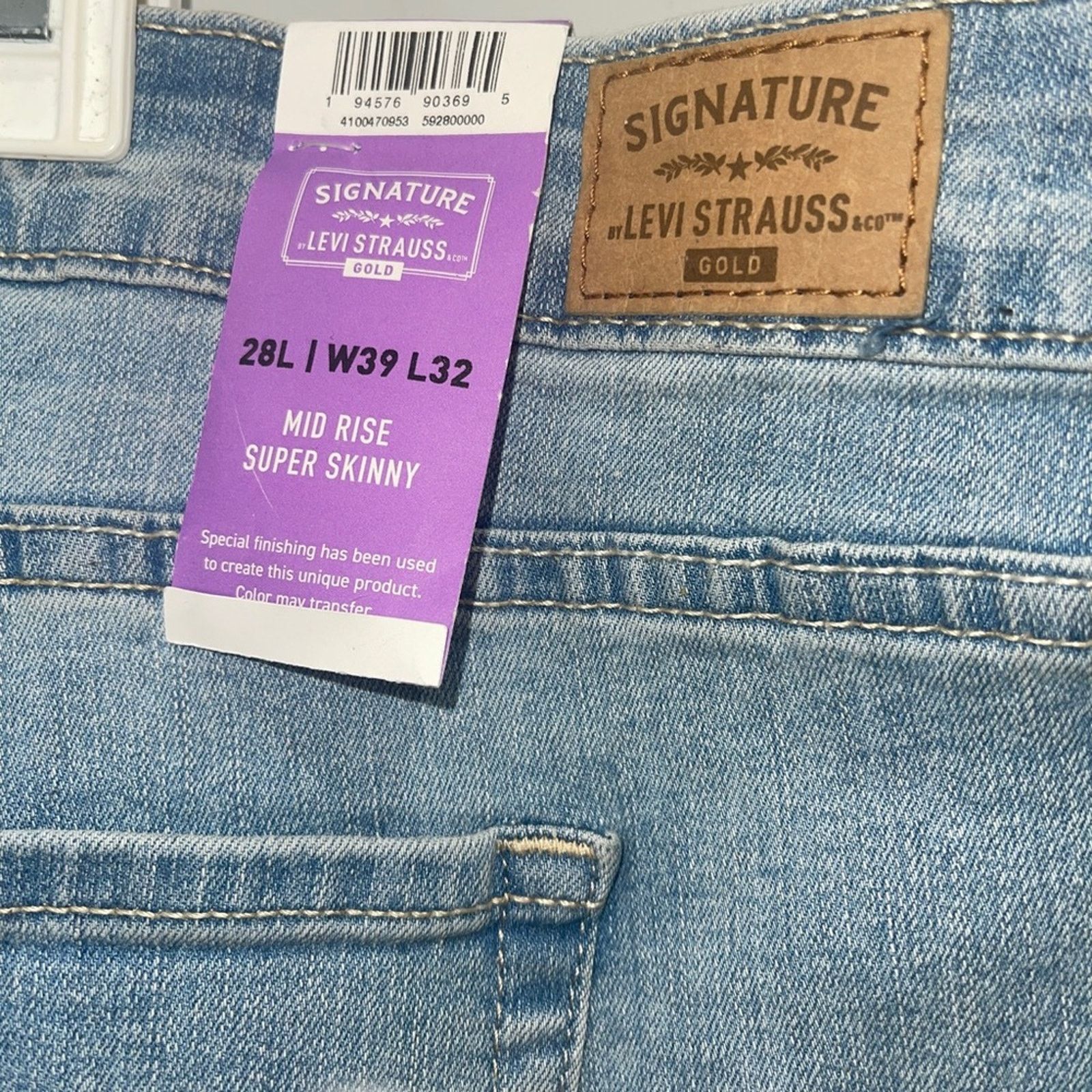 Levi's LEVI'S Simply Stretch Light Wash Mid-Rise Super Skinny Jean Size 39" - 7 Thumbnail