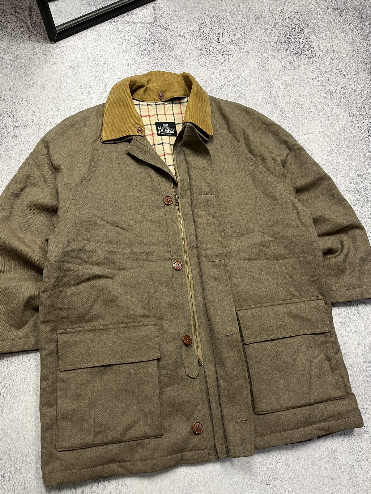 Herno Vintage 90’s Herno Laine Wool Coat Zip Jacket Size US L / EU 52-54 / 3 - 5 Thumbnail