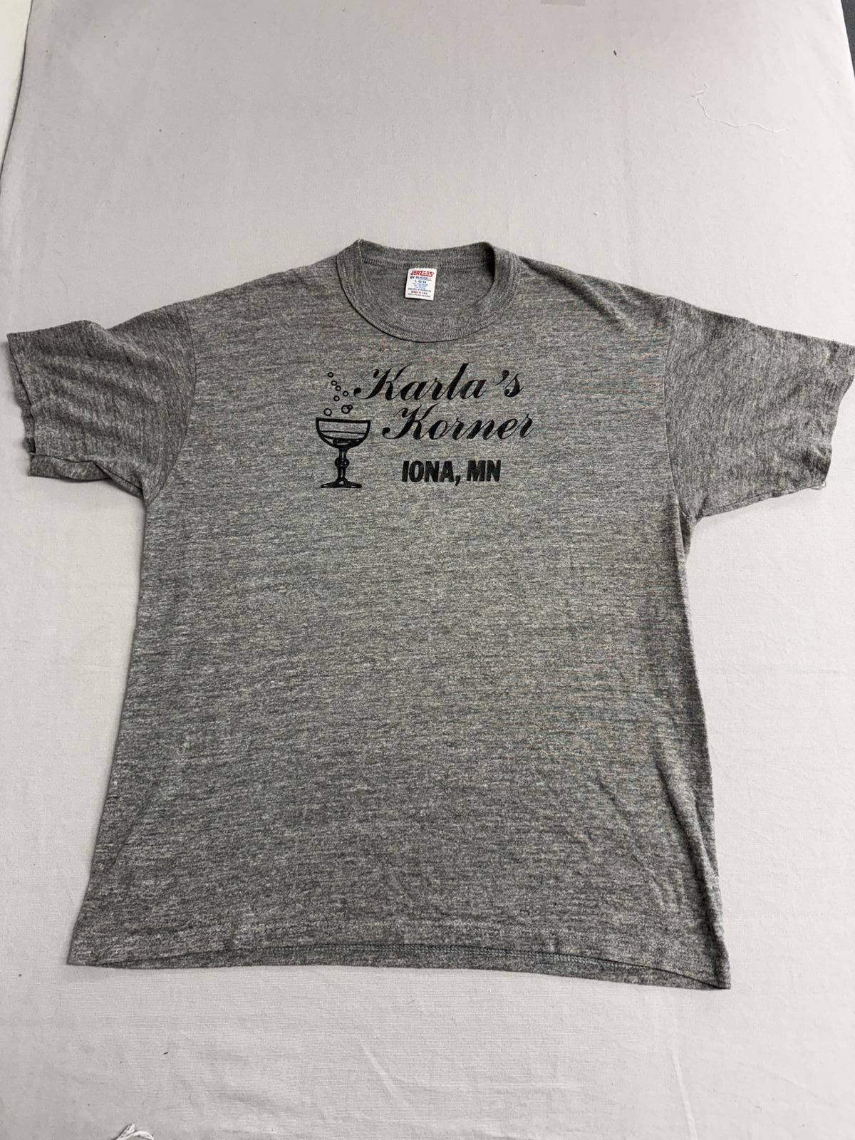 Jerzees Vintage 80s Karla's Korner Dive Bar T-shirt Iona Minnesota L Size US L / EU 52-54 / 3 - 1 Thumbnail