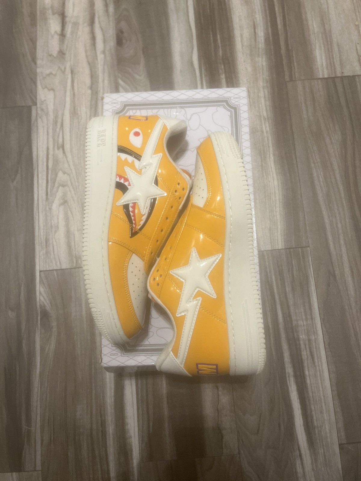 Bape Orange Shark face BAPE STA Size US 8.5 / EU 41-42 - 2 Thumbnail