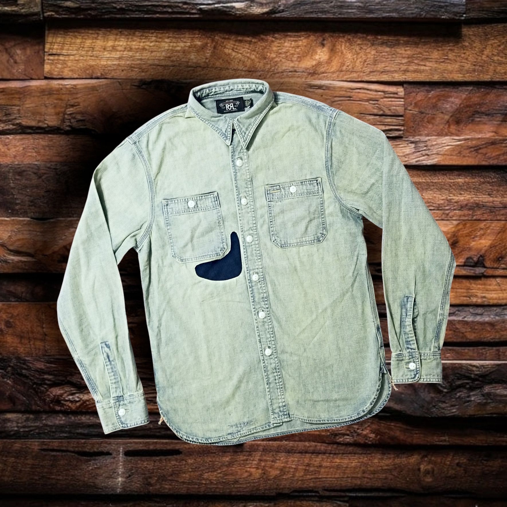 RRL Ralph Lauren DOUBLE RL RALPH LAUREN RRL DENIM SHIRT- MEN'S SIZE SMALL Size US S / EU 44-46 / 1 - 1 Thumbnail