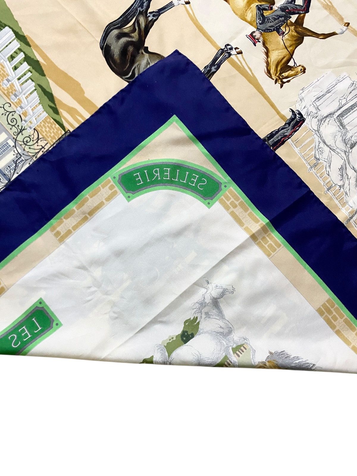 Hermes Vintage Brand Hermes Carre 90 Les Haras Nationax Silk Scarf Size ONE SIZE - 4 Thumbnail