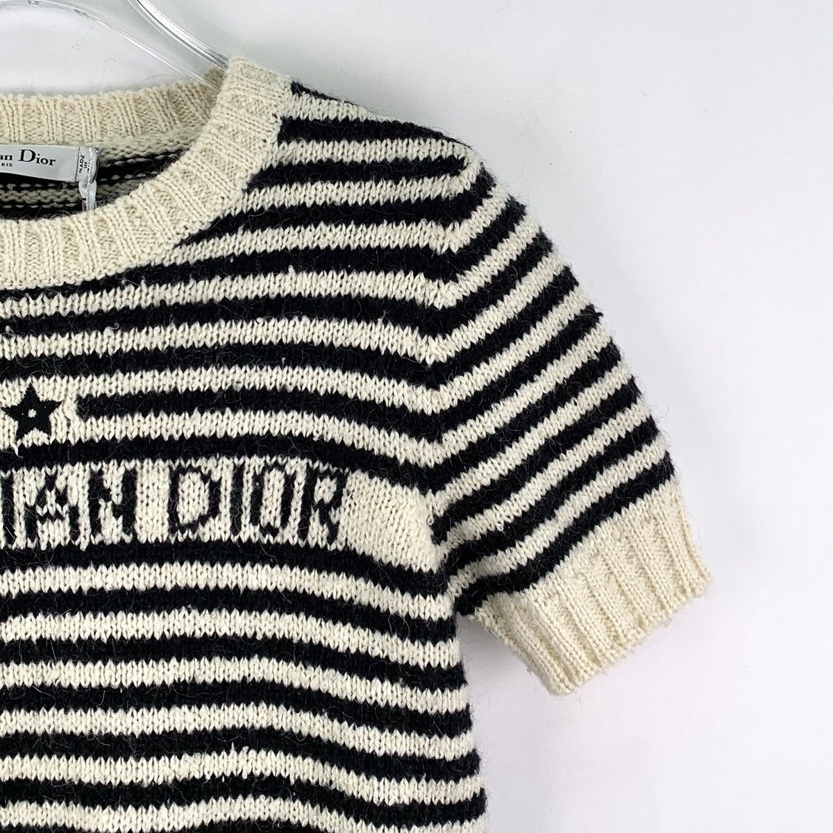 Dior Dior Color-blocked Striped Star Short Sleeve Knit Top K26WX Size M / US 6-8 / IT 42-44 - 3 Thumbnail
