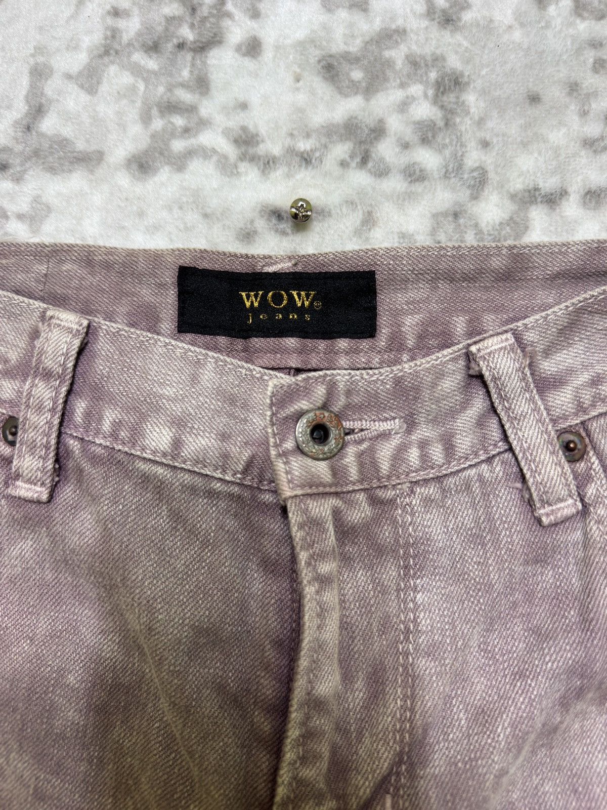 If Six Was Nine Vintage Flared WOW Jeans Acid Wash Purple Denim Size US 30 / EU 46 - 8 Thumbnail