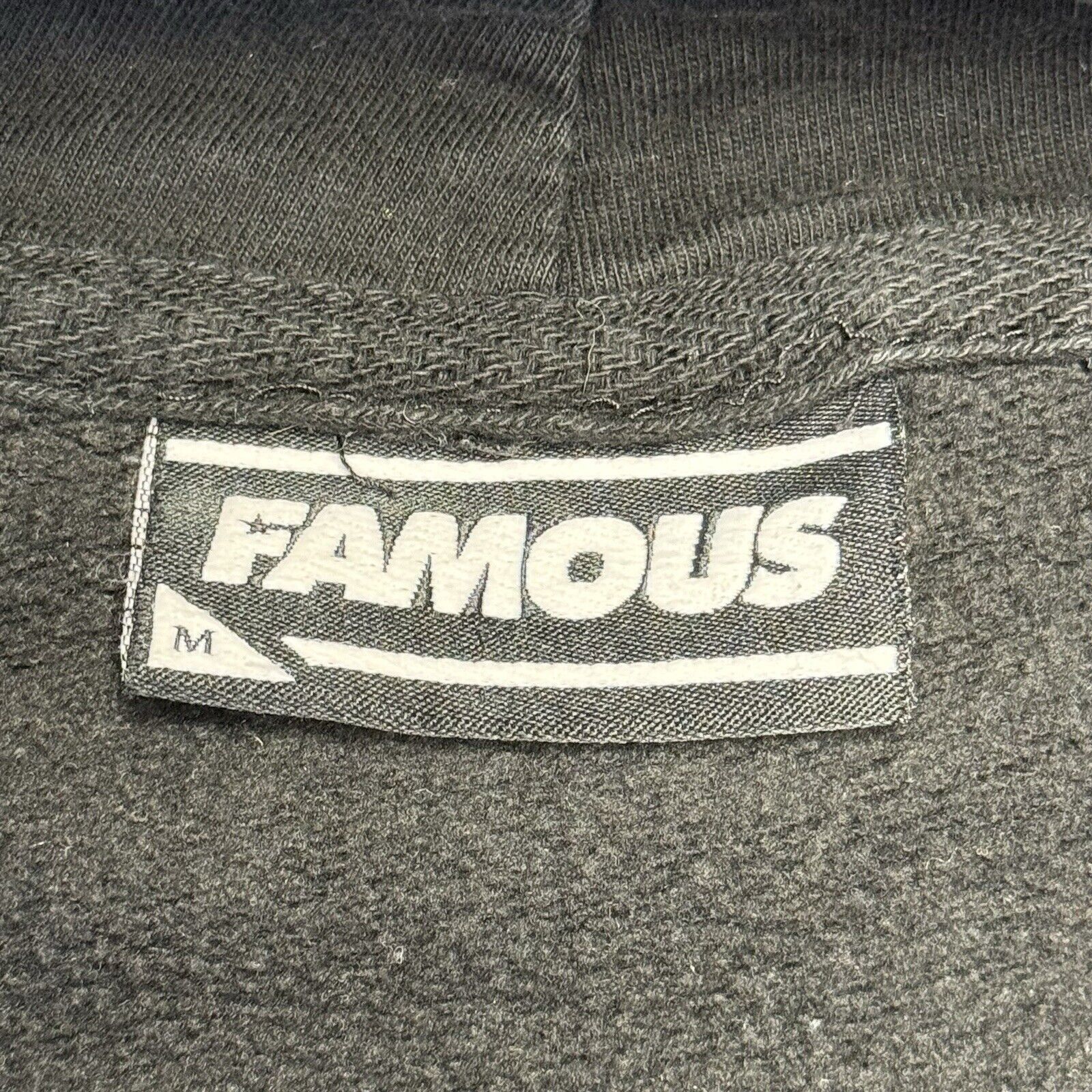 Vintage Famous Hoodie Sweatshirt Mens Medium Black Full Zip Size US M / EU 48-50 / 2 - 11 Thumbnail