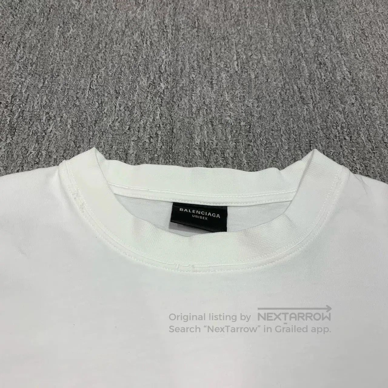 Balenciaga Balenciaga White Distressed Logo T-Shirt. Size US XXS / EU 40 - 6 Thumbnail