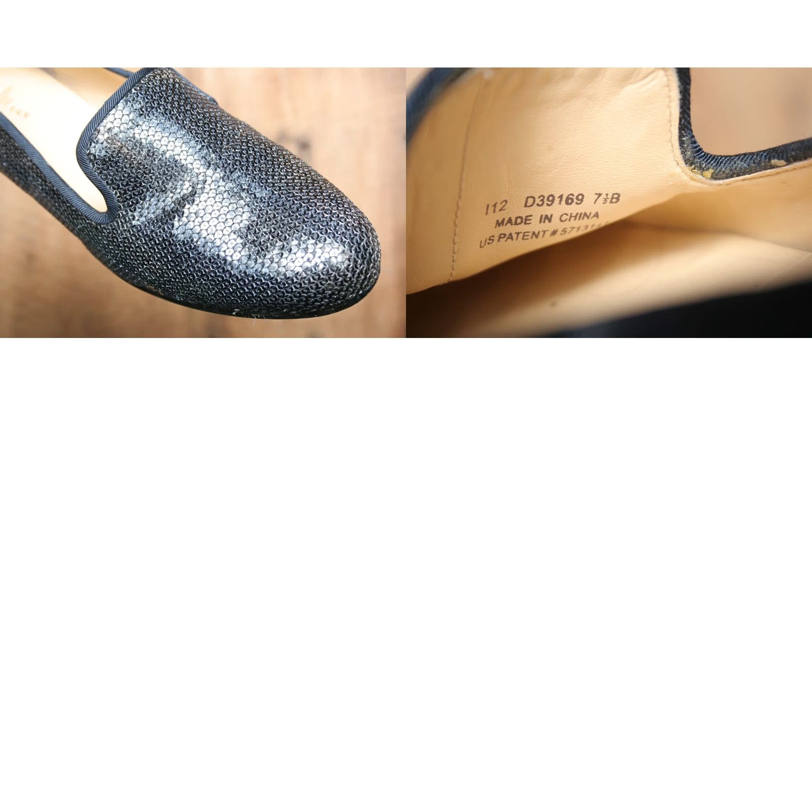 Cole Haan COLE HAAN Sebrina Blue Sequin Loafers Sz. 7.5 B Women's Flat Slip On Shoes Size US 8 / IT 38 - 8 Thumbnail