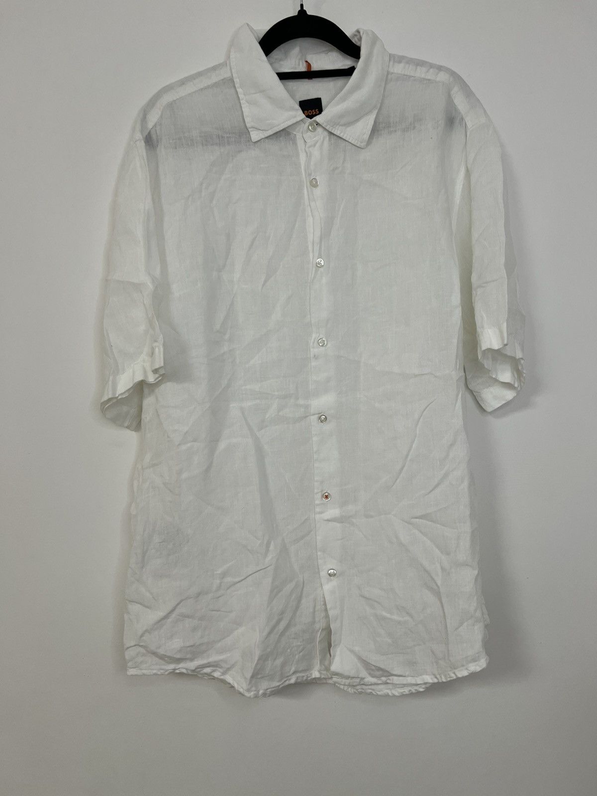 Hugo Boss Boss linen short short sleeve XL Size US XL / EU 56 / 4 - 1 Thumbnail