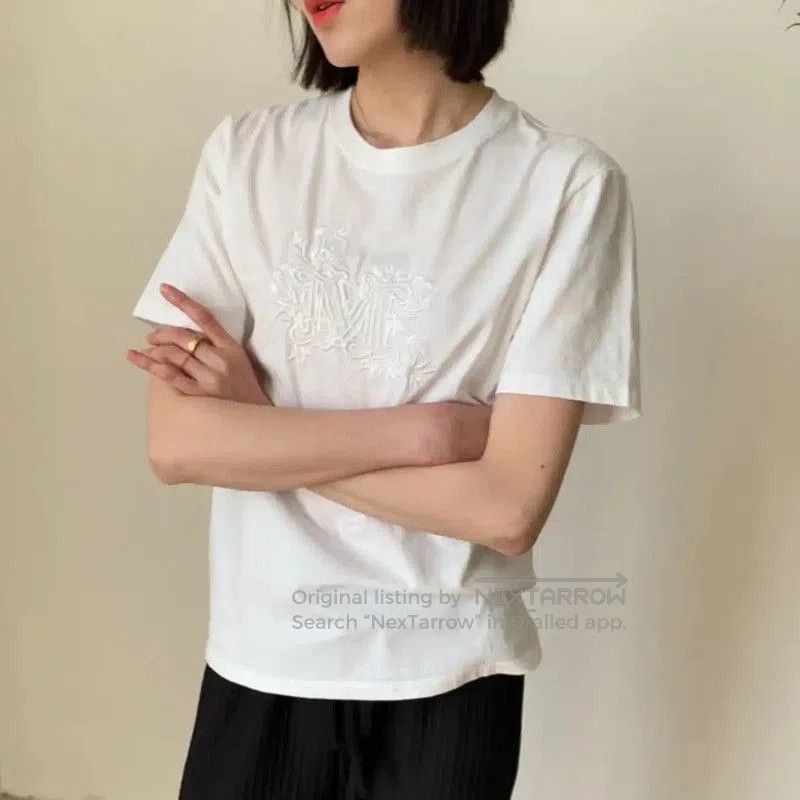 Max Mara MaxMara White Cotton Women's T-Shirt . Size S / US 4 / IT 40 - 9 Thumbnail