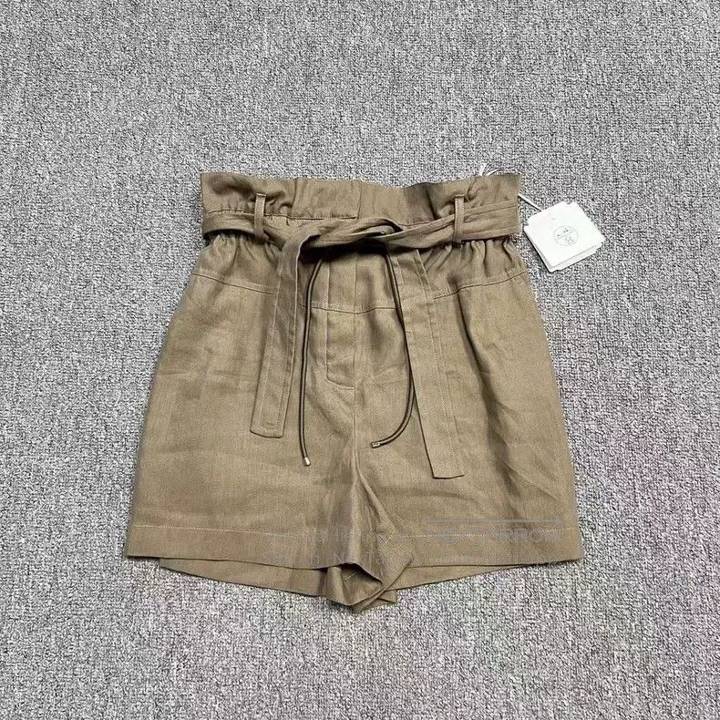 Other Hermes Brown Linen Silk Blended Drawstring Shorts Size 25" / US 0 / IT 36 - 1 Thumbnail