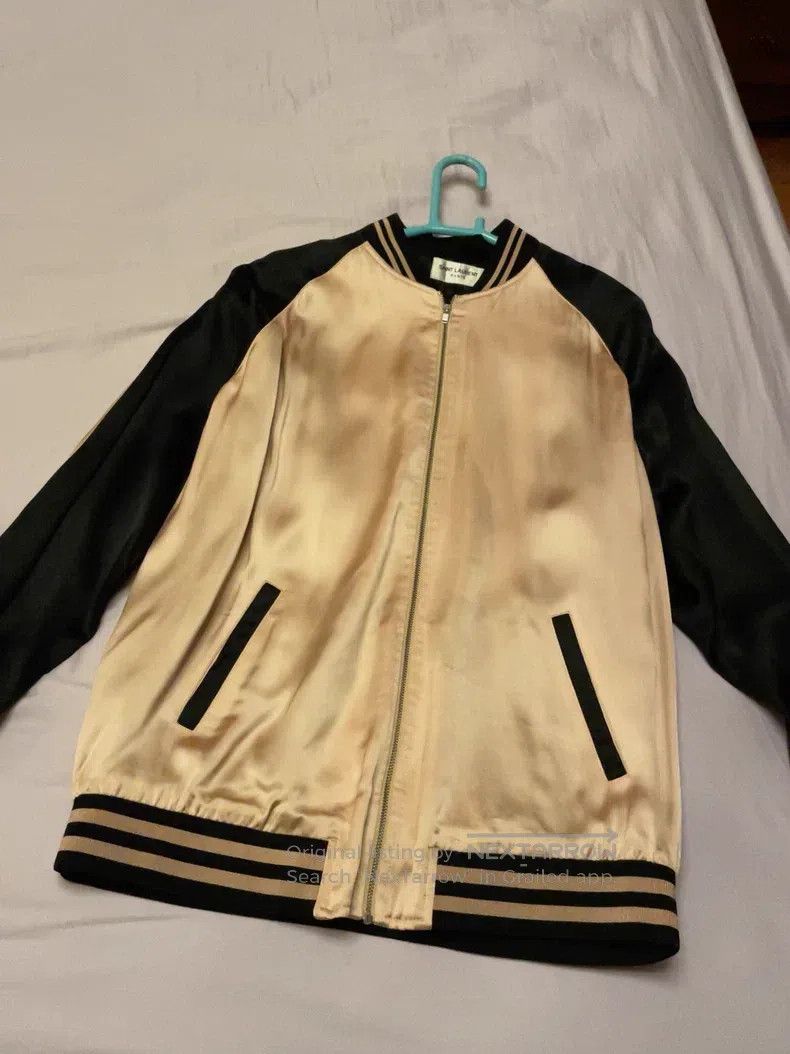 Saint Laurent Paris Silk Black and Pink Blended Jacket