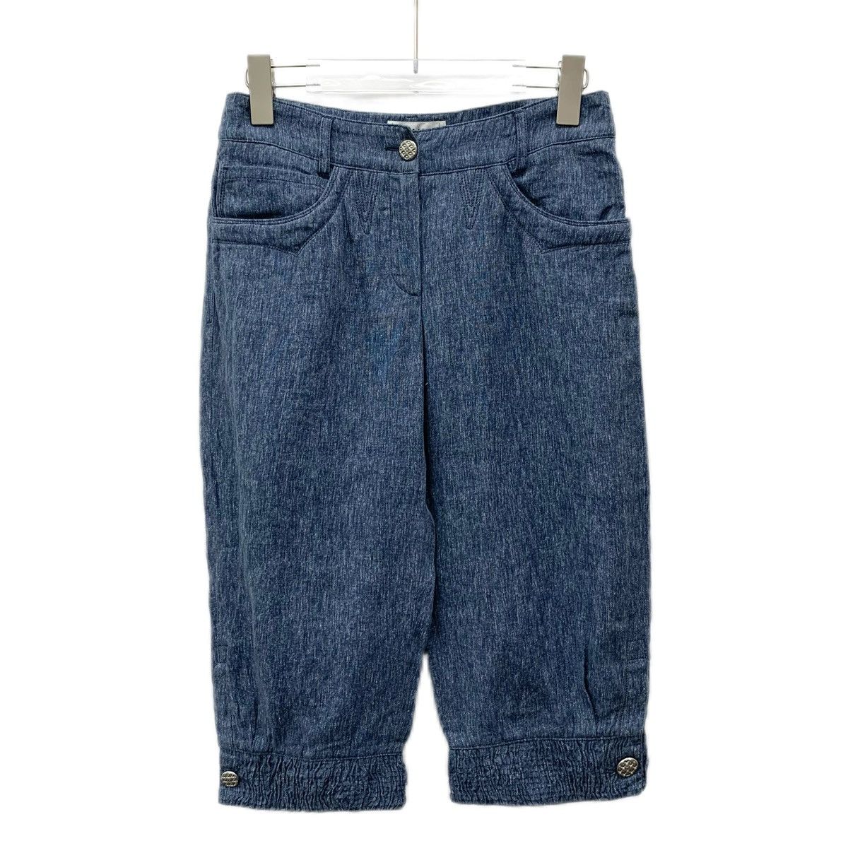 Chanel Chanel Blue Linen Casual Five-point Pants K26WX Size 24" / US 00 / IT 34 - 1 Thumbnail