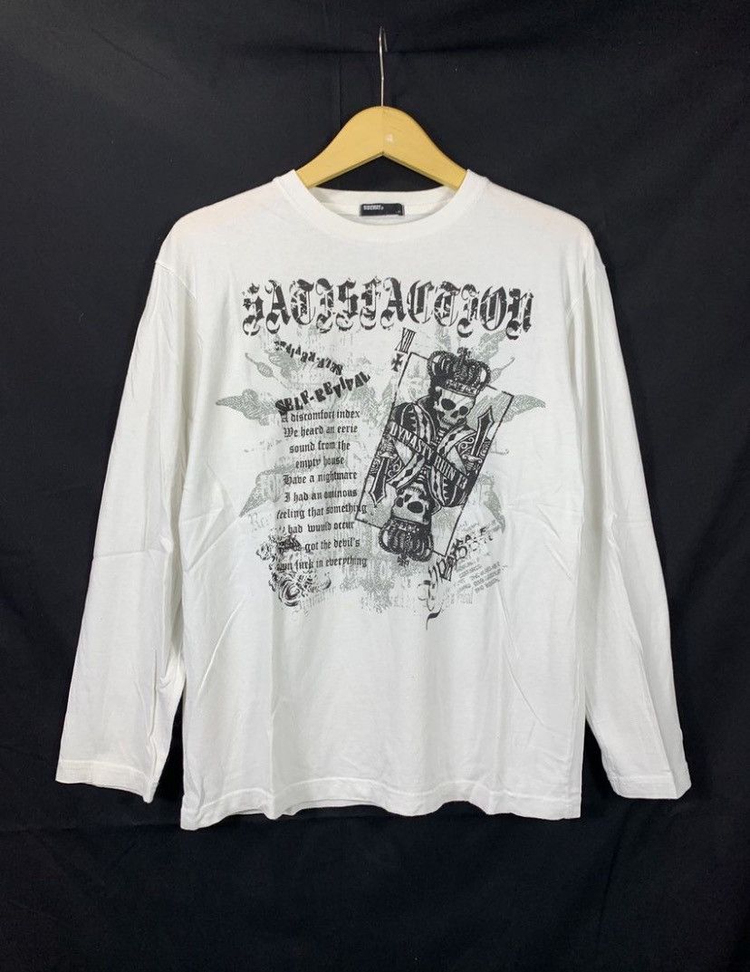 Crazy Punk Gothic Rock Sideway Skull Long Sleeve ifsix style