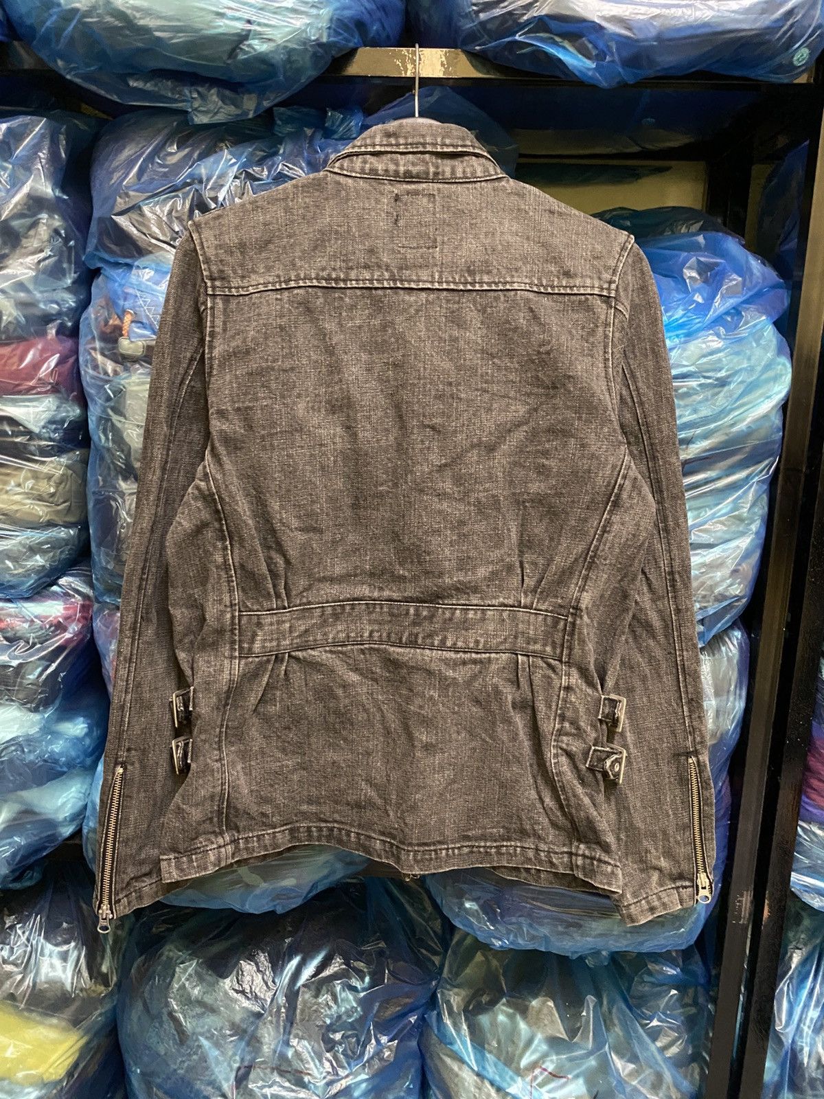 Japanese Brand Plus Create Denim Rider Jacket with Leather Pocket Panels Size US M / EU 48-50 / 2 - 9 Thumbnail